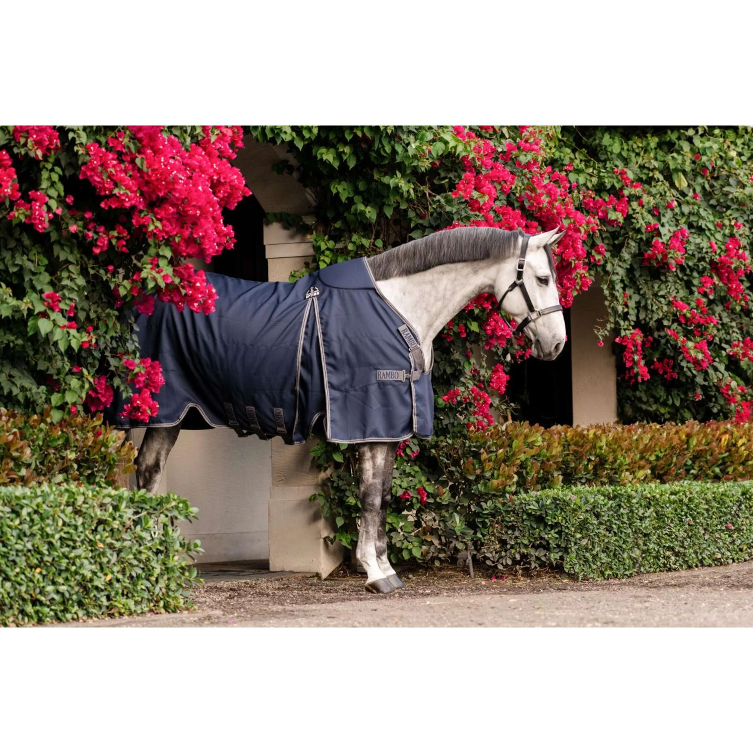 Rambo Optimo Couverture d'Écurie New Navy/Thunderstorm Grey/Silver - Image 2