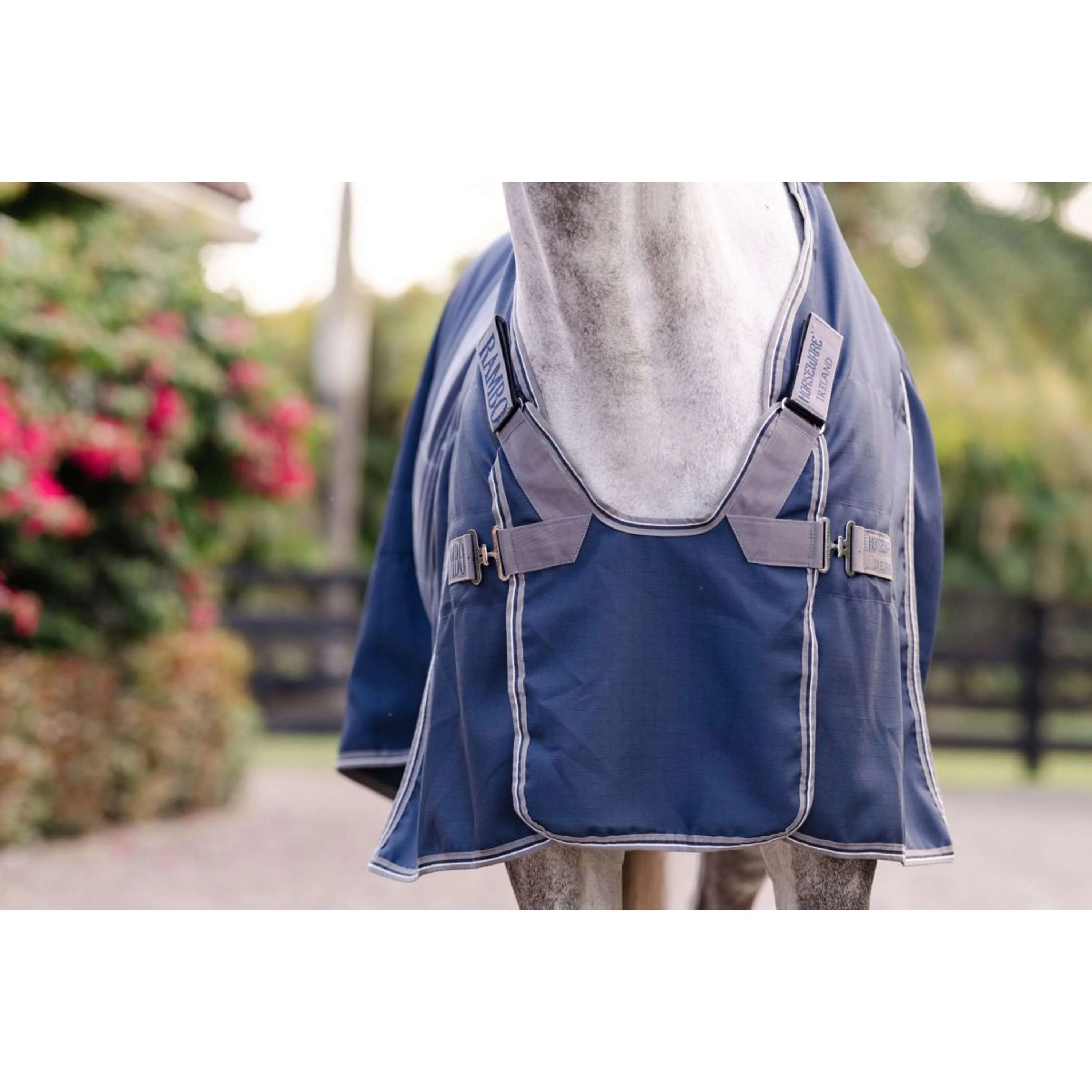 Rambo Optimo Couverture d'Écurie New Navy/Thunderstorm Grey/Silver - Image 6