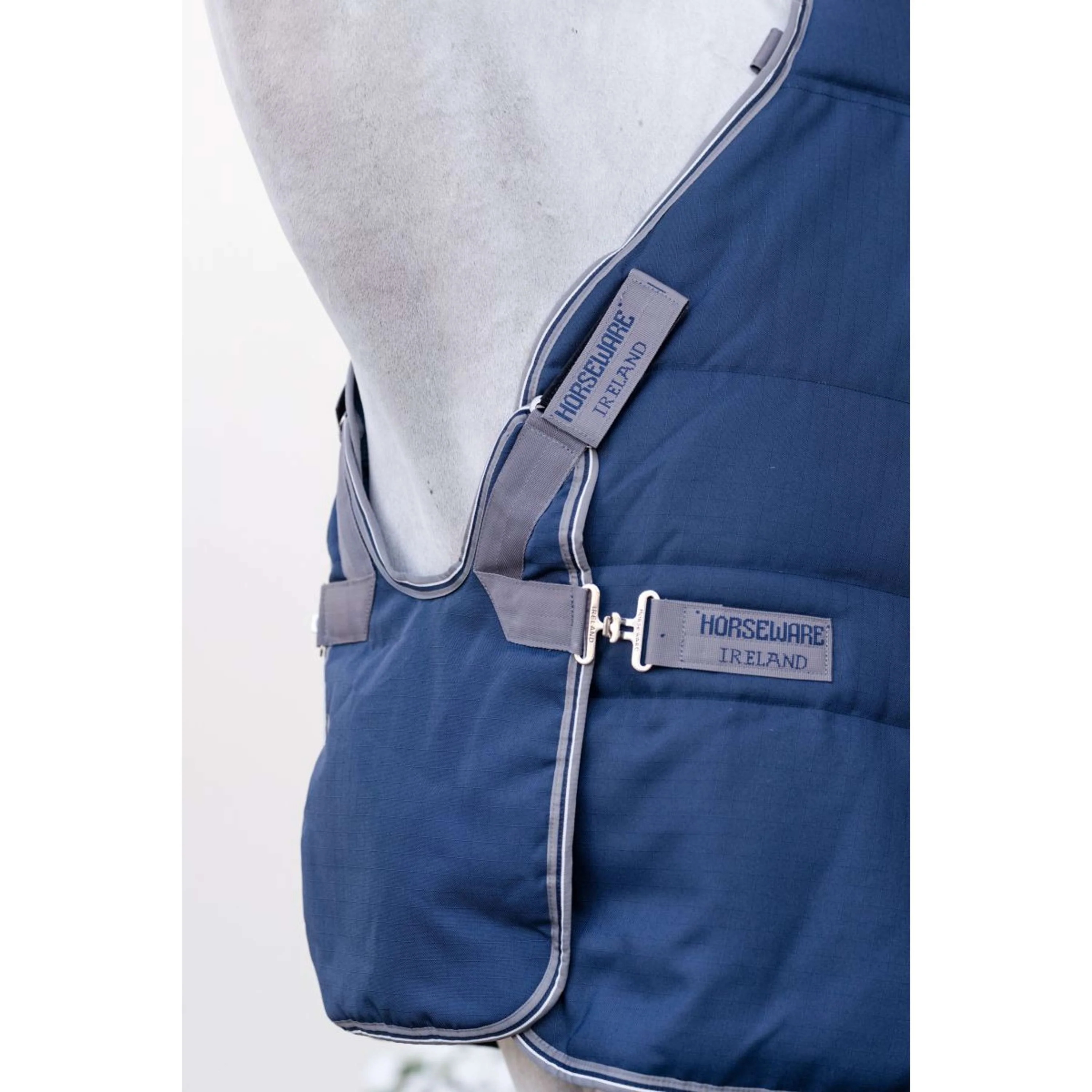 Rambo Optimo Couverture d'Écurie Plus 200g Navy/Thunderstorm Grey/Silver - Image 6