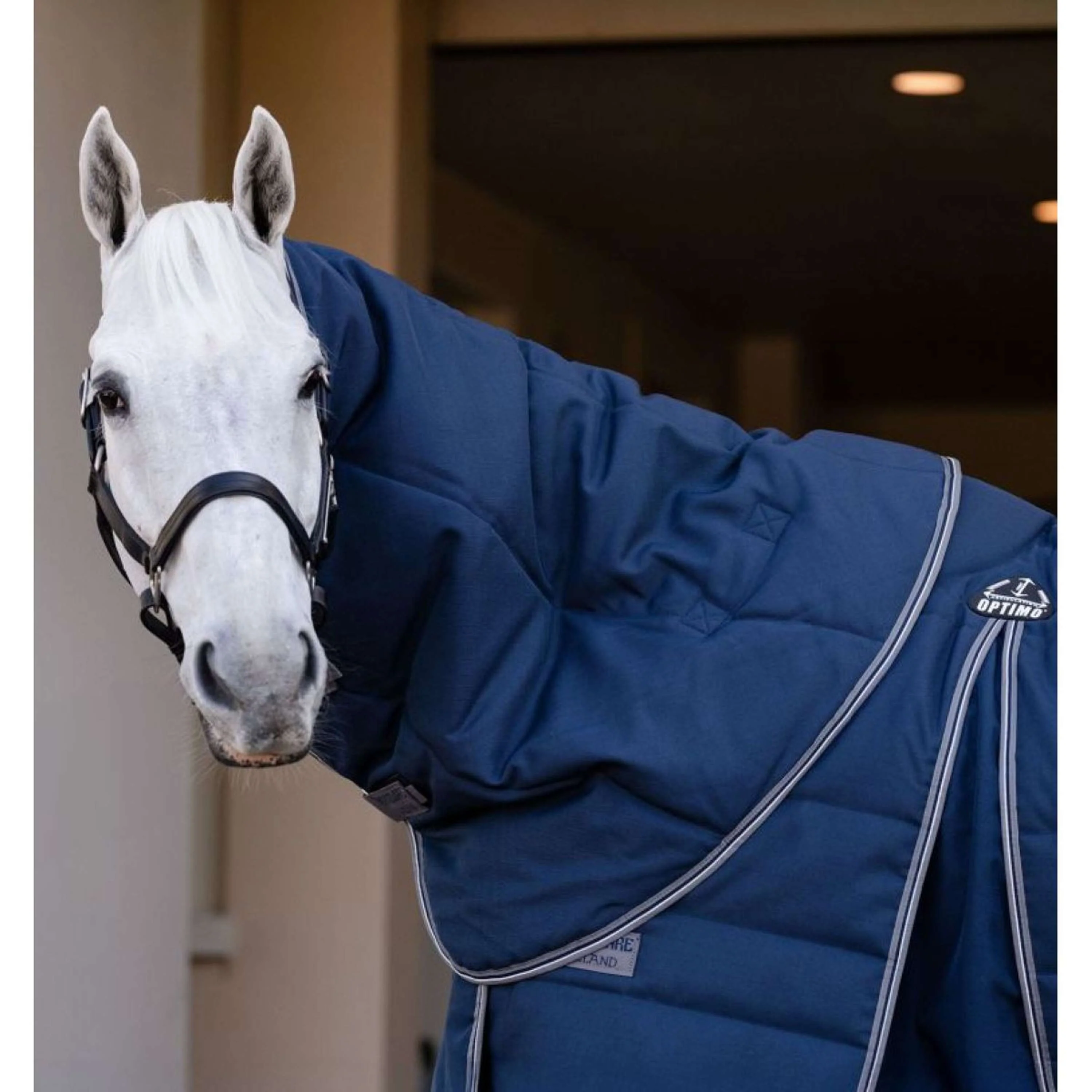 Rambo Optimo Couvre-Cou 200g Navy/Thunderstorm Grey/Silver - Image 2