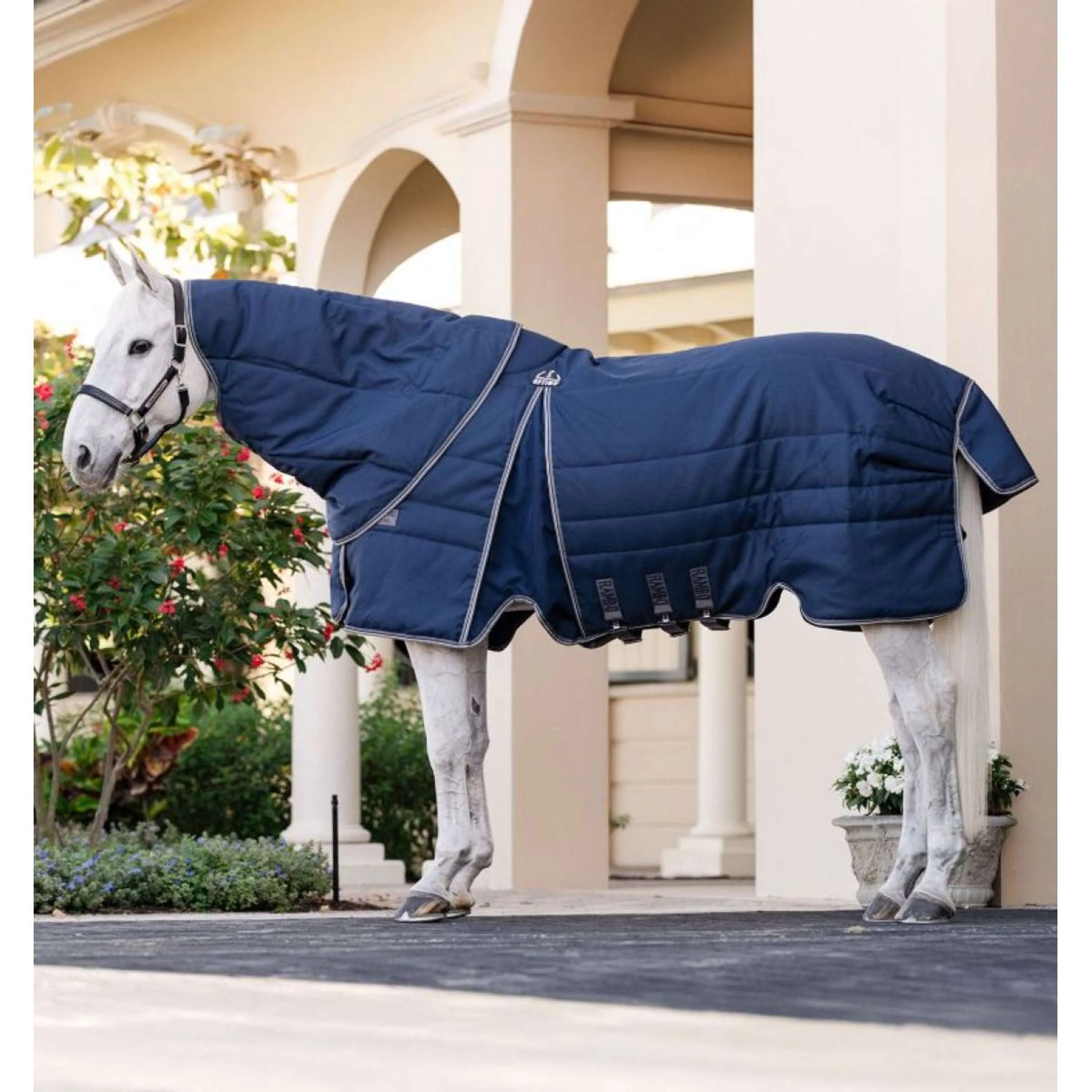 Rambo Optimo Couvre-Cou 200g Navy/Thunderstorm Grey/Silver - Image 3
