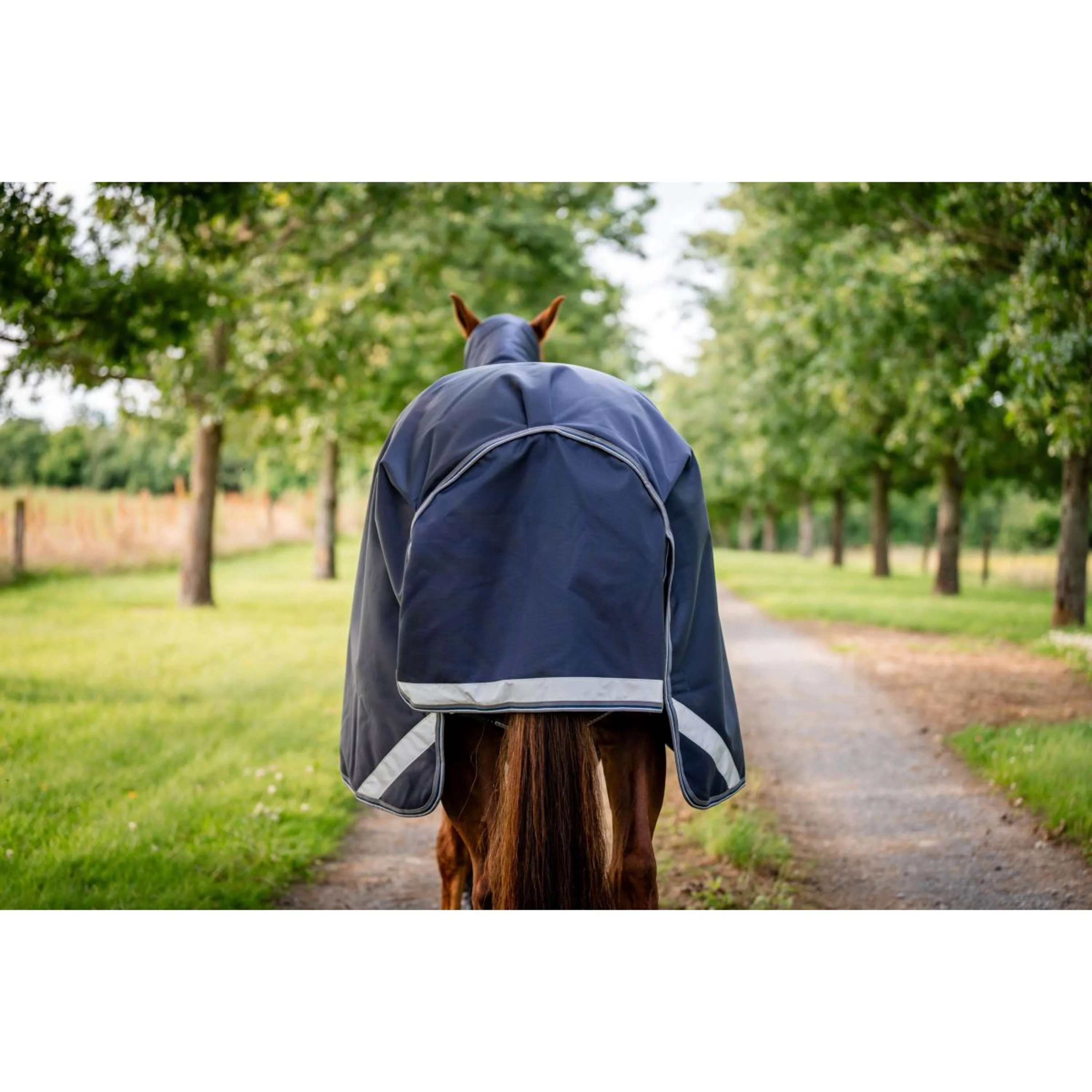 Rambo Turnout Rug 1680D Varilayer 250g Navy/Thunderstorm Grey/Silver - Image 8