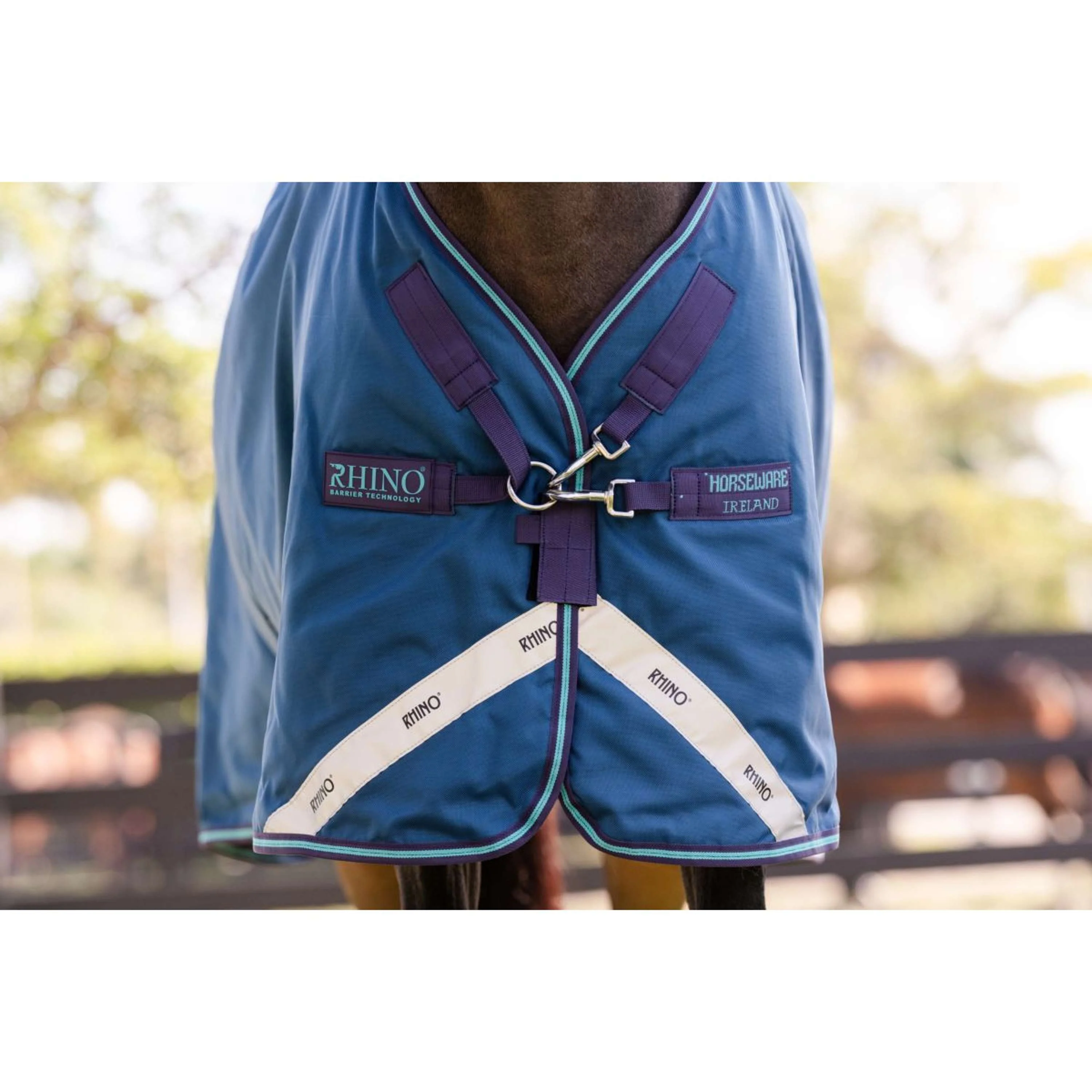 Rhino Chemise Turnout 100g Marine/Gris/Aqua/Gris - Image 2