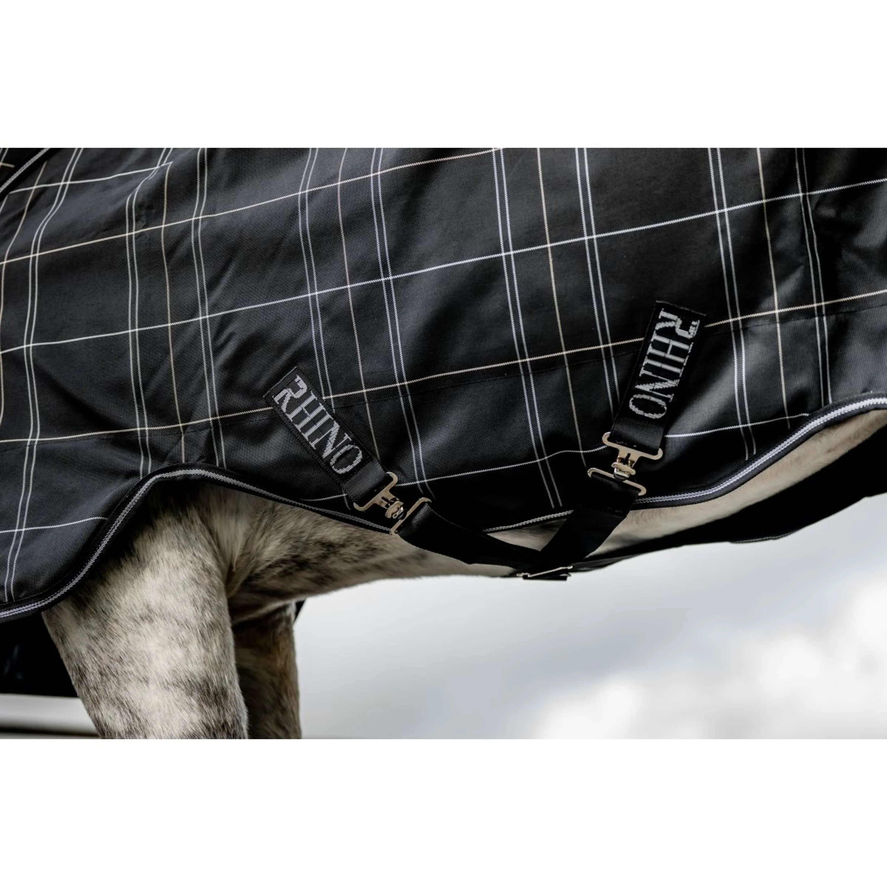 Rhino Chemise Turnout Plus Pony Bundle 0g + 200g Black Check/Noir/Blanc - Image 4