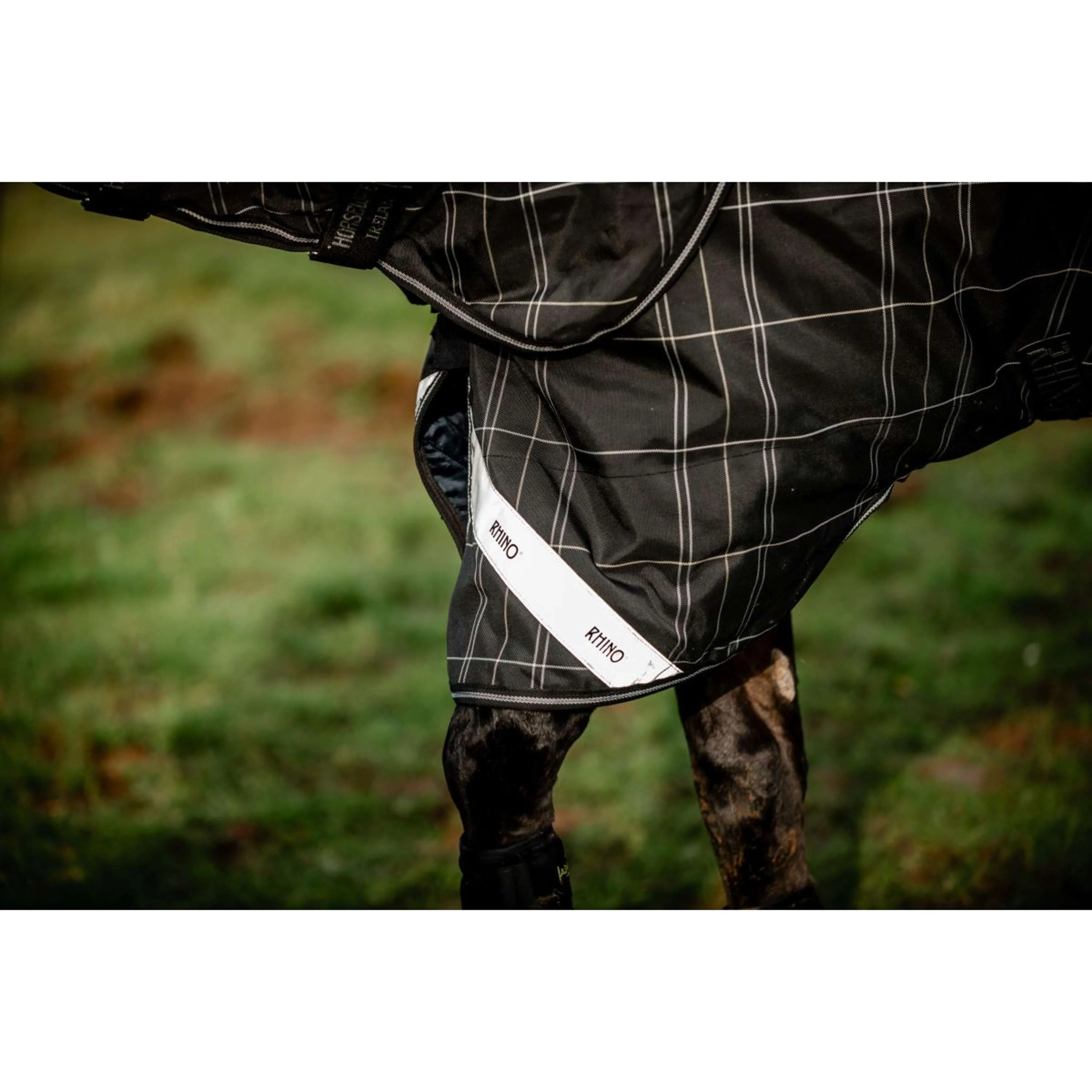 Rhino Chemise Turnout Plus Pony Bundle 0g + 200g Black Check/Noir/Blanc - Image 7