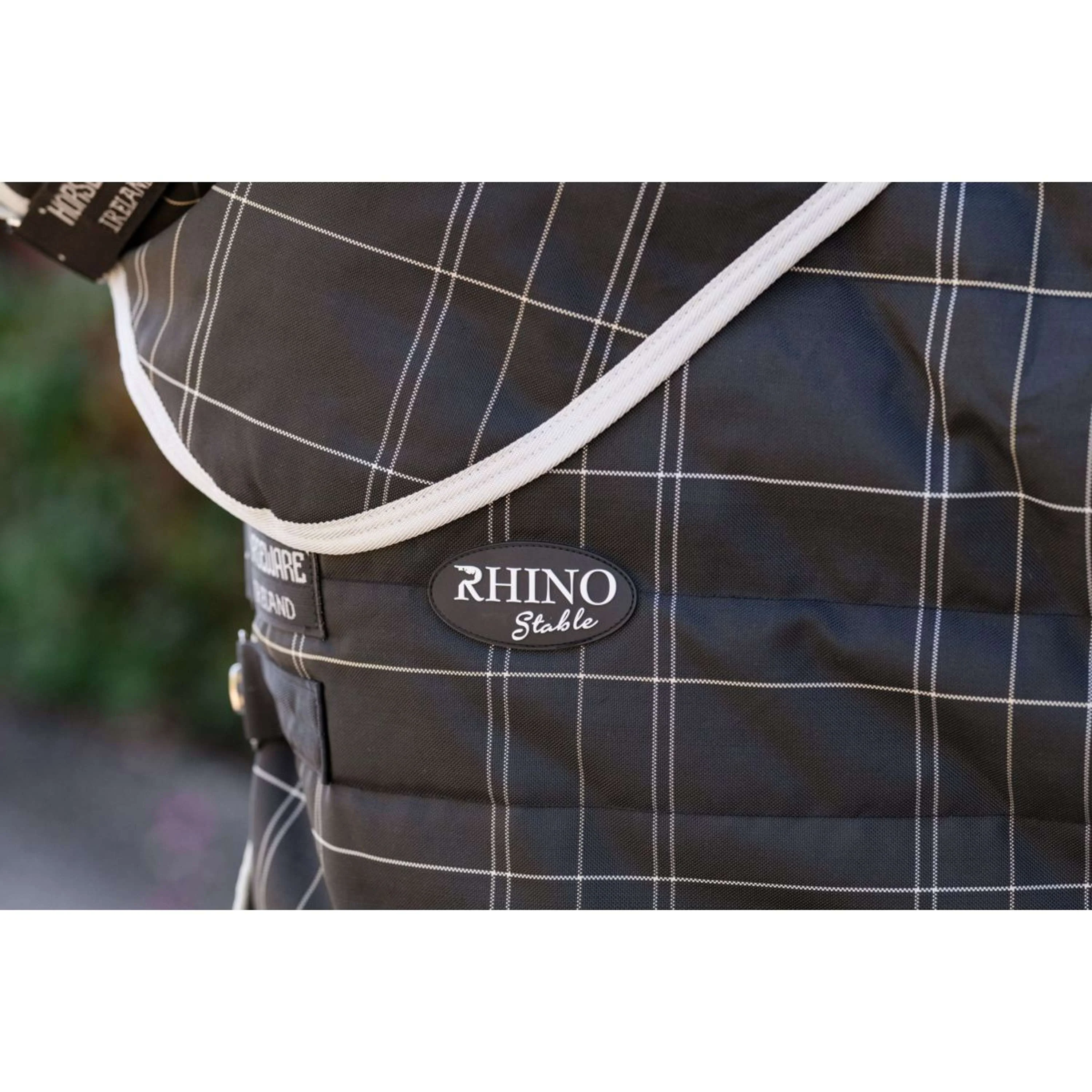 Rhino Couvre-Cou Stable 100g Black/Grey/White Check/Gray - Image 3