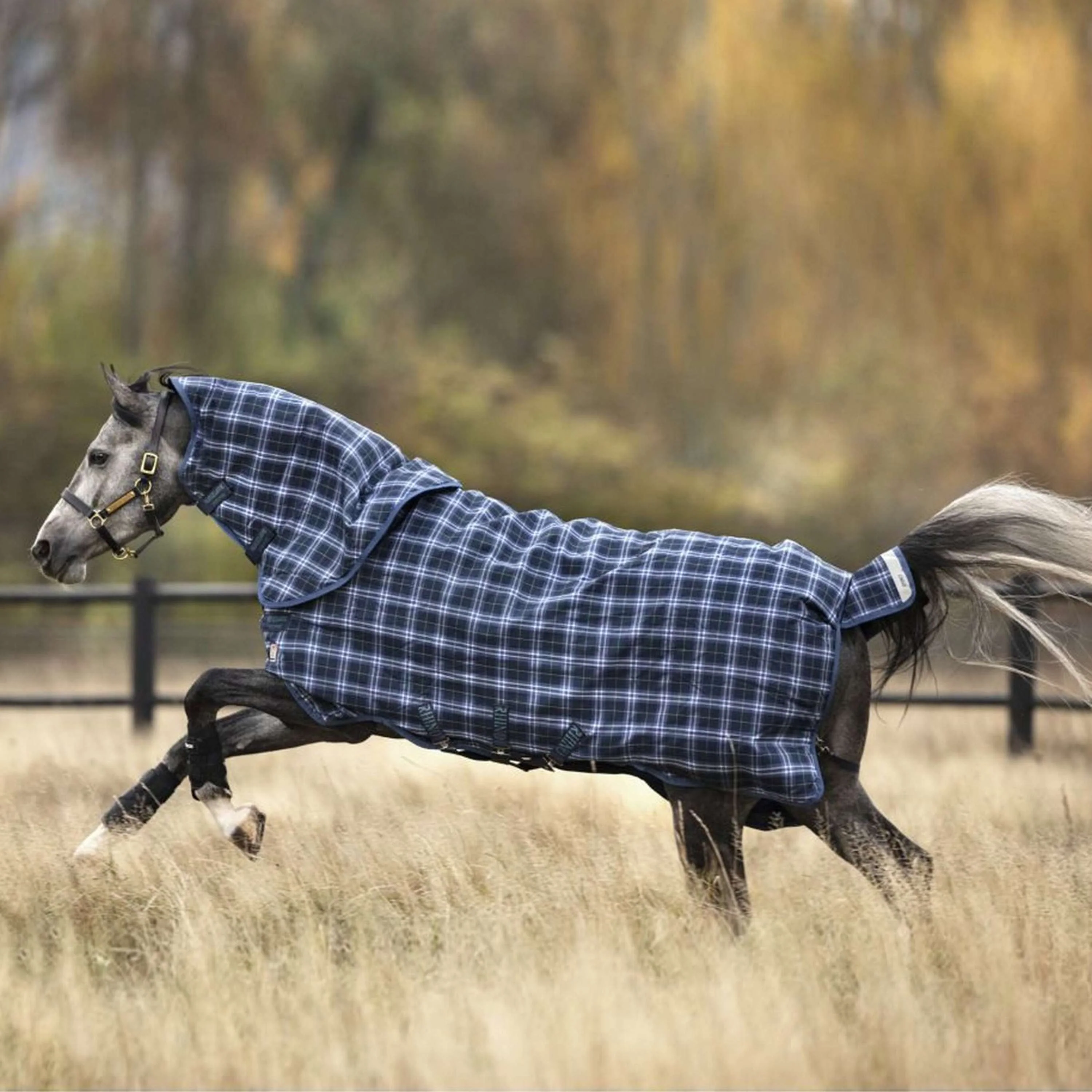 Rhino Plus Turnout Heavy Varilayer 450g Navy Check/Indigo - Image 2