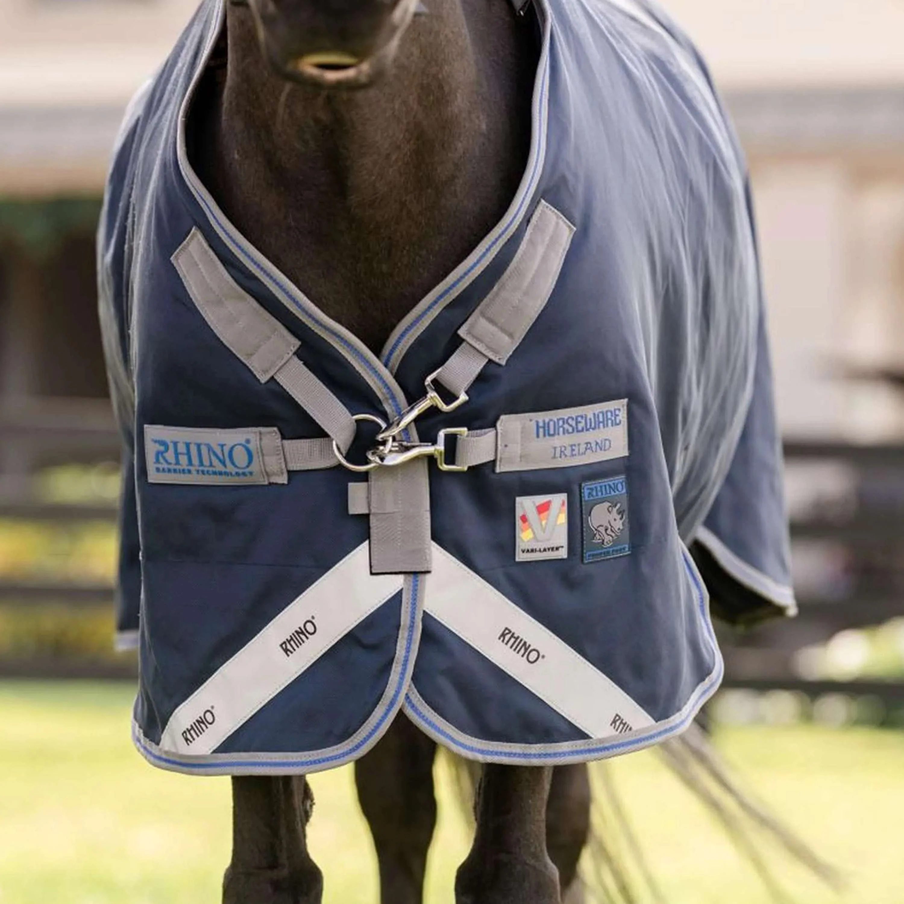 Rhino Chemise Turnout Pony 0g Bleu marine/Gris titane/Bleu classique - Image 2