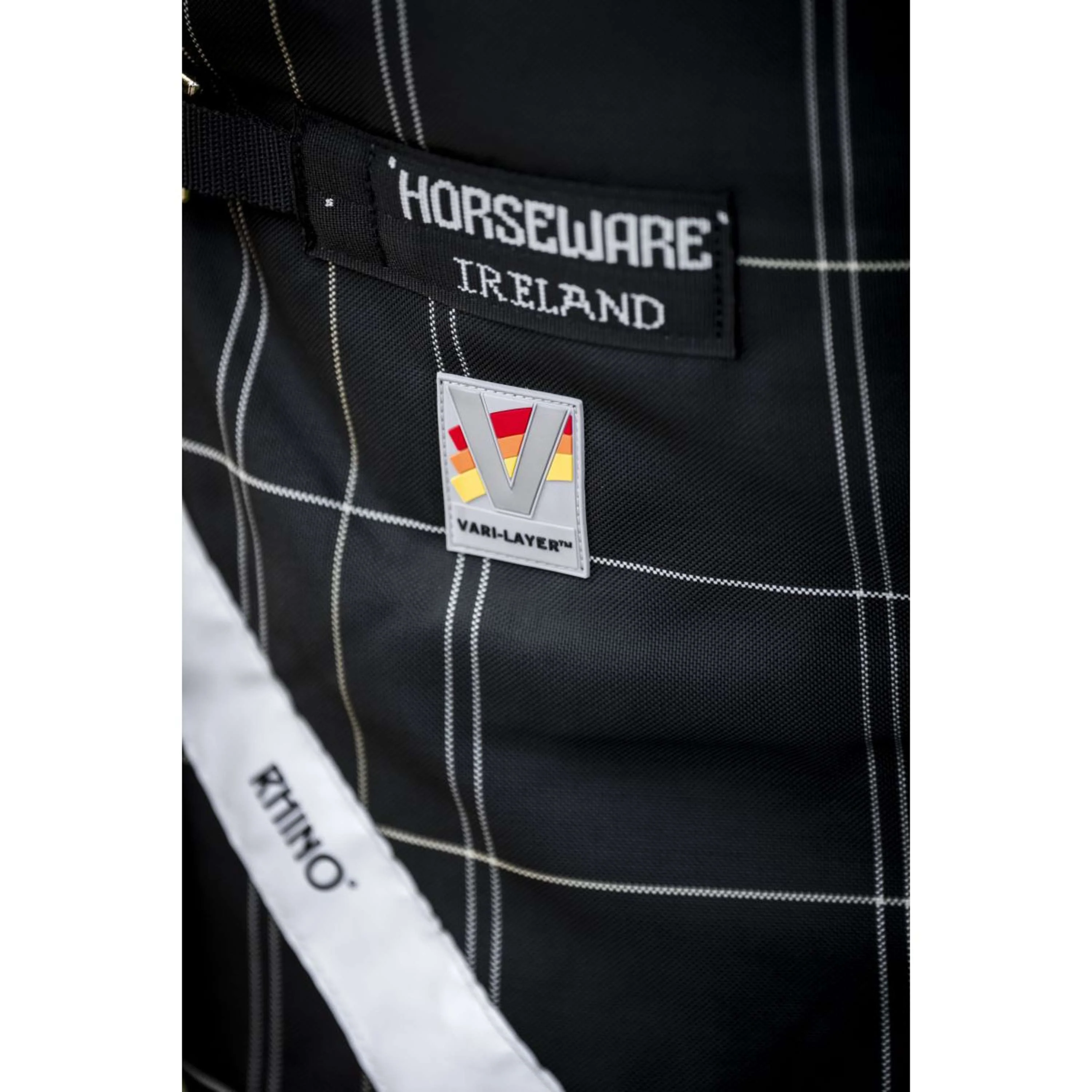 Rhino Wug Turnout Medium Varilayer 250g Black/Grey/White Check/Gray - Image 6
