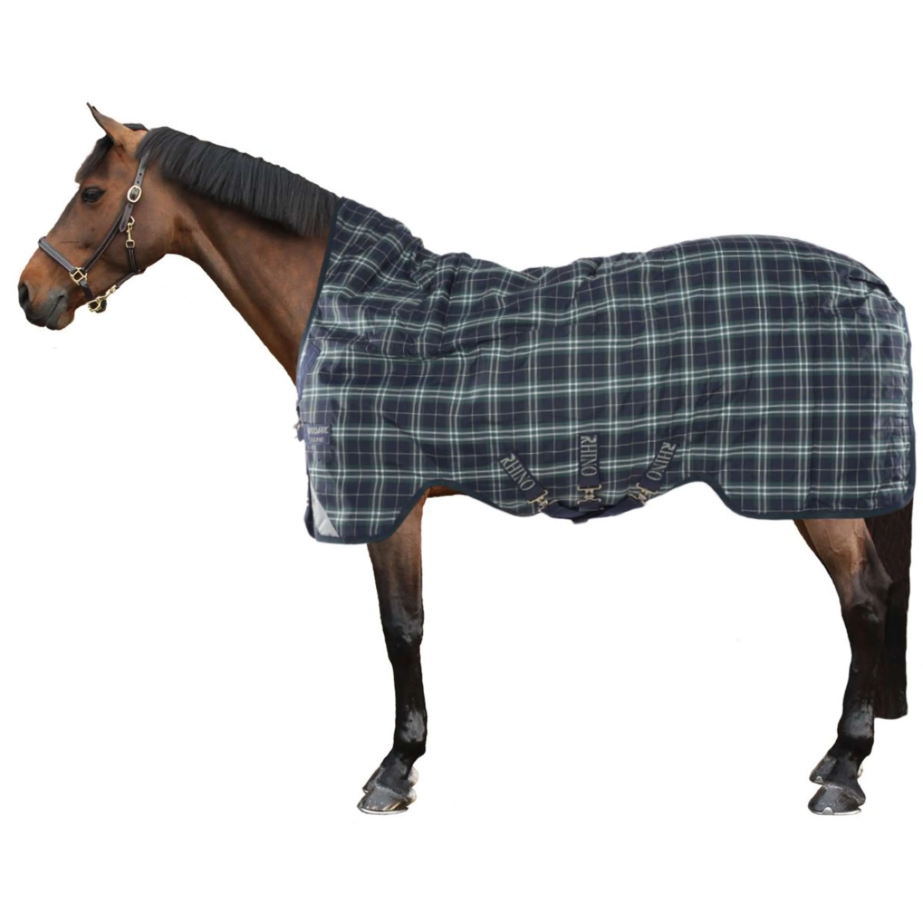 Rhino Wug Turnout Lite 100g Hunter Check - Image 4