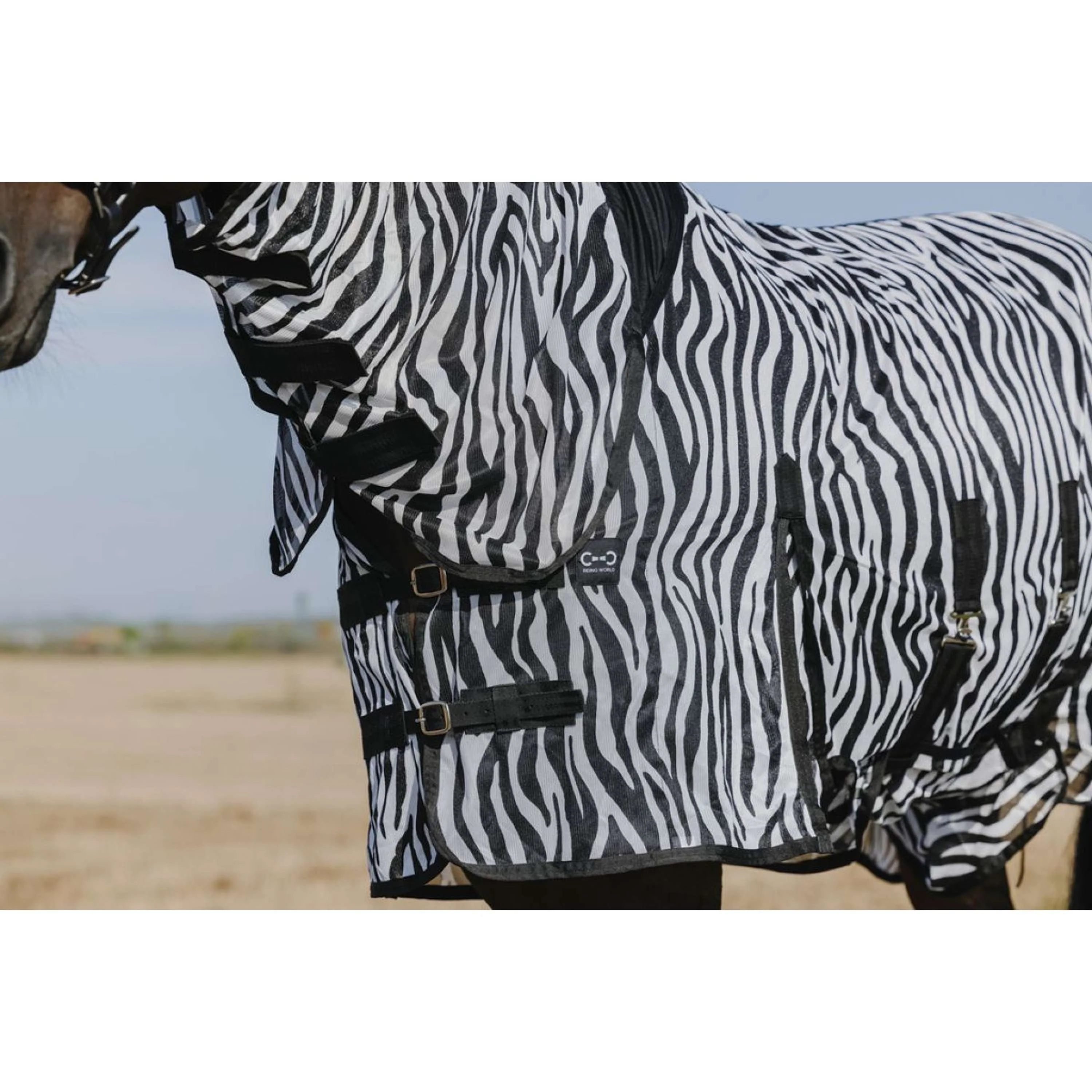 Riding World Couverture Anti-Mouches Belly Mesh Combo Zebra - Image 4