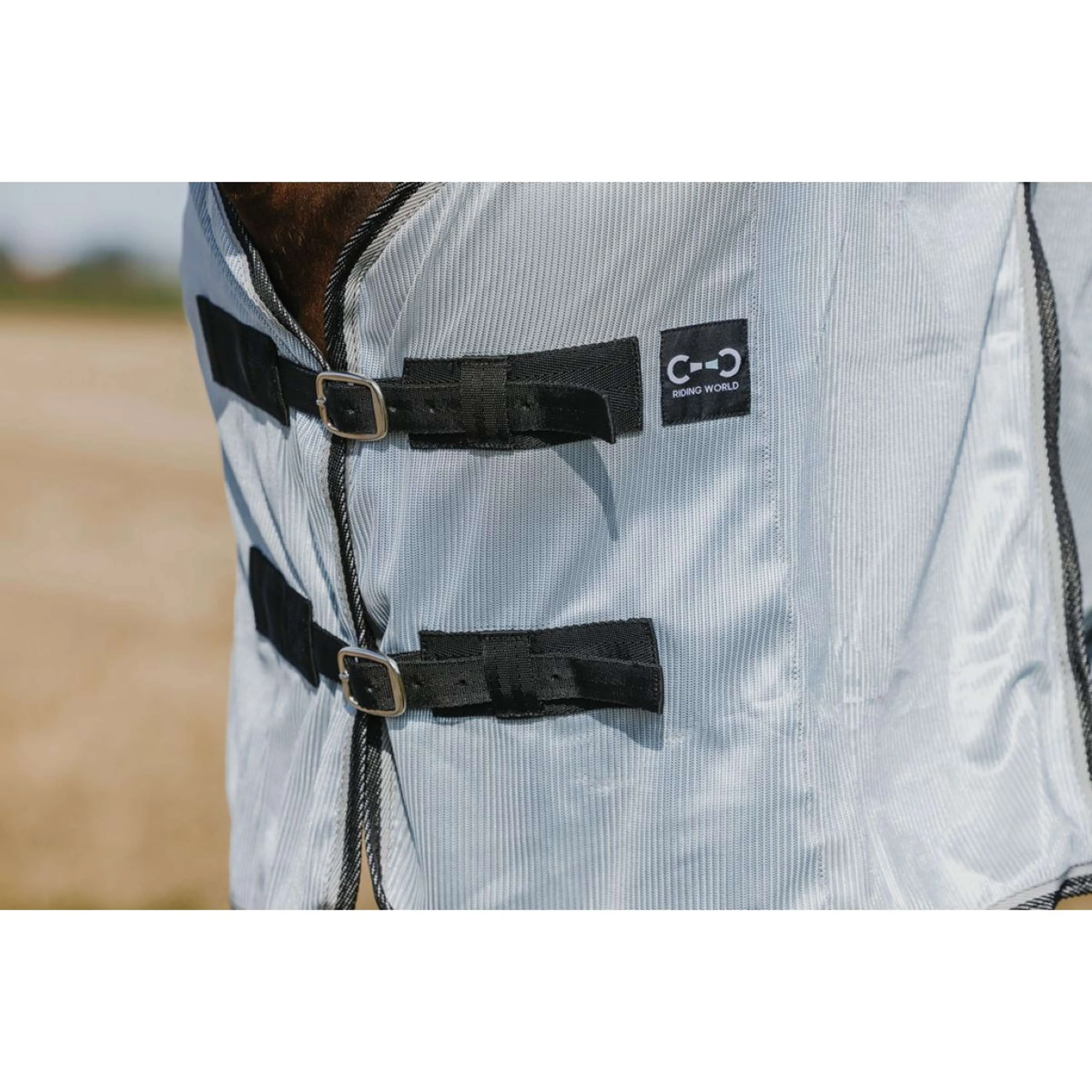 Riding World Couverture Anti-Mouches Belly Mesh Gris - Image 2
