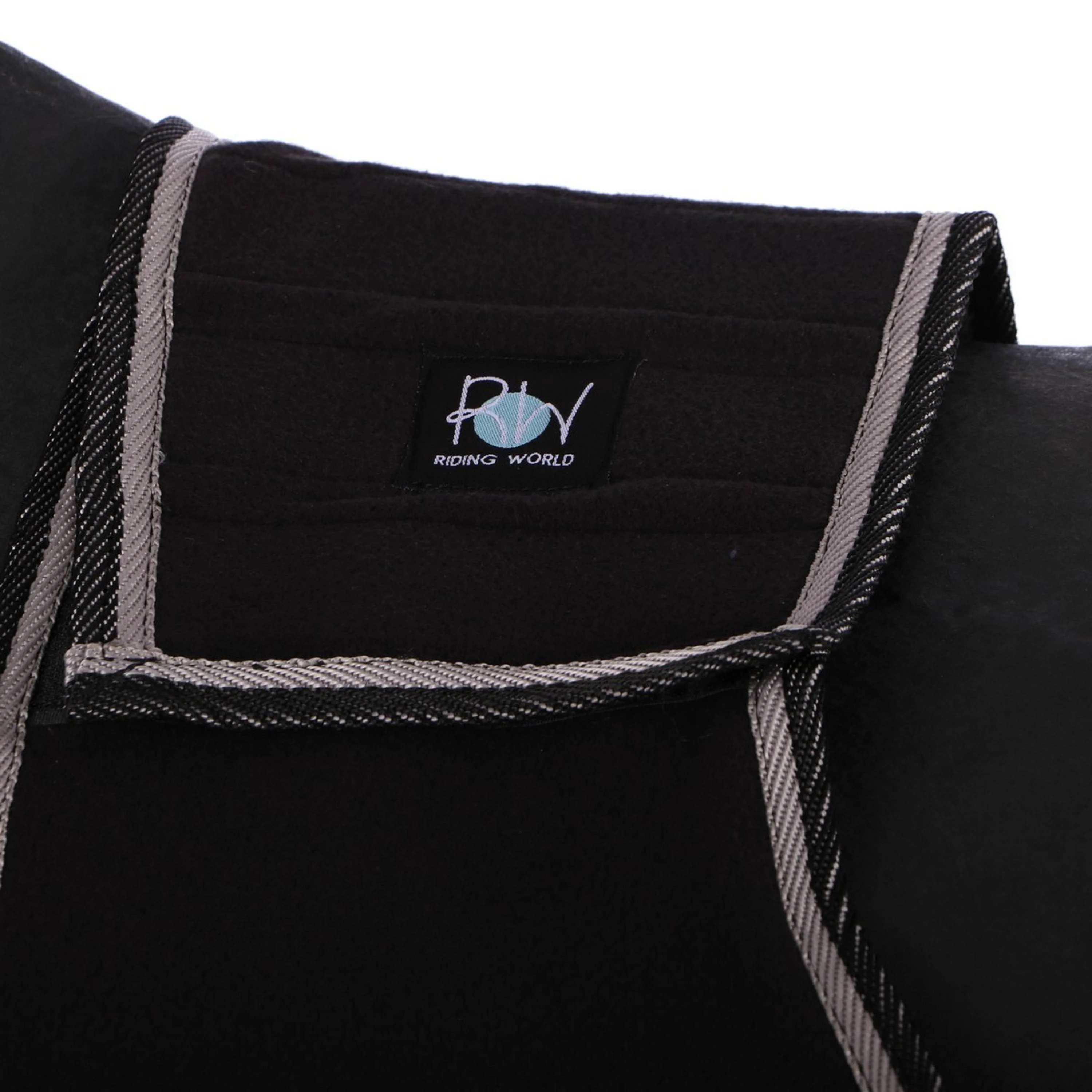 Riding World Couvre-reins Fleece Noir/Gris - Image 2