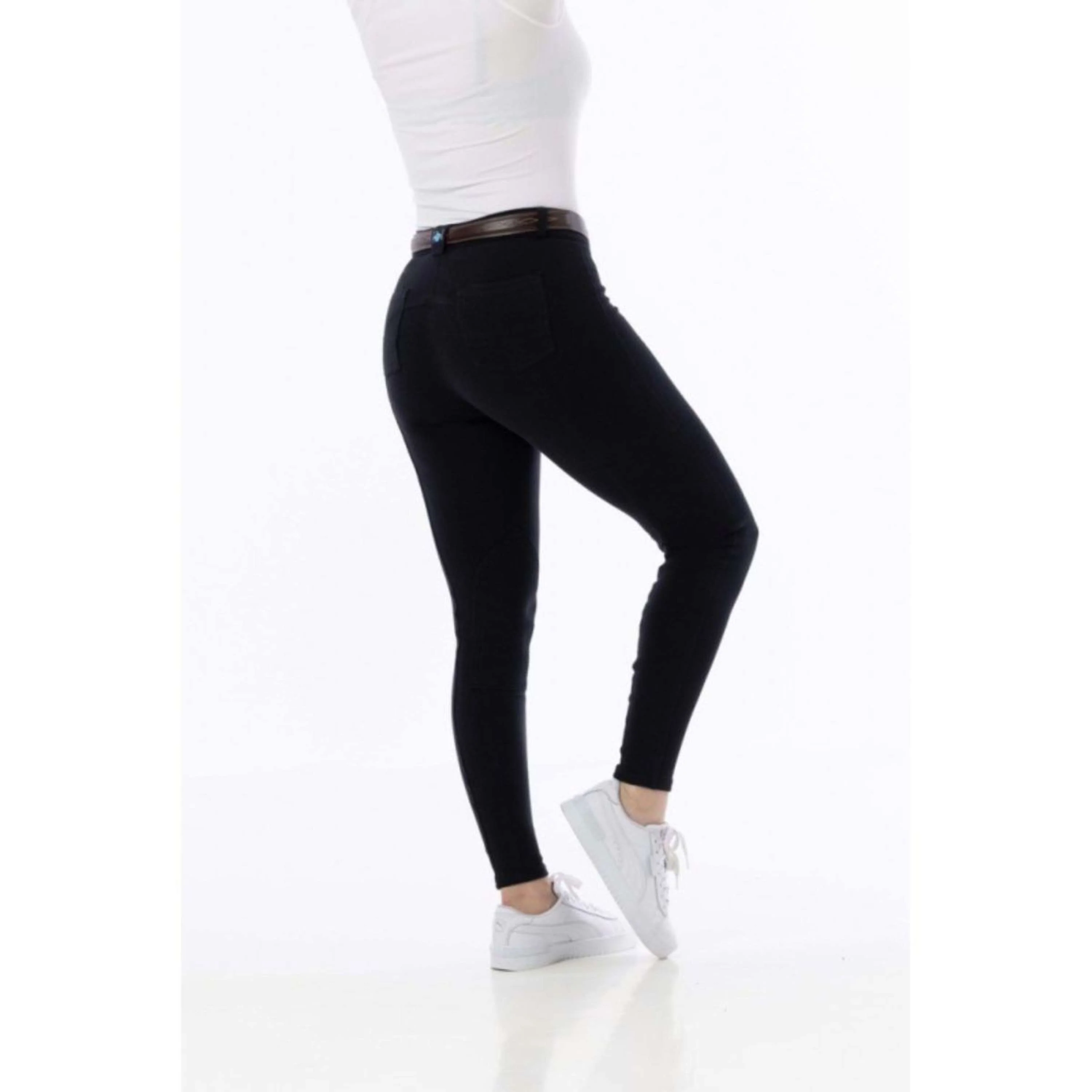 Riding World Pantalon d'Équitation Memphis Femme Noir - Image 2