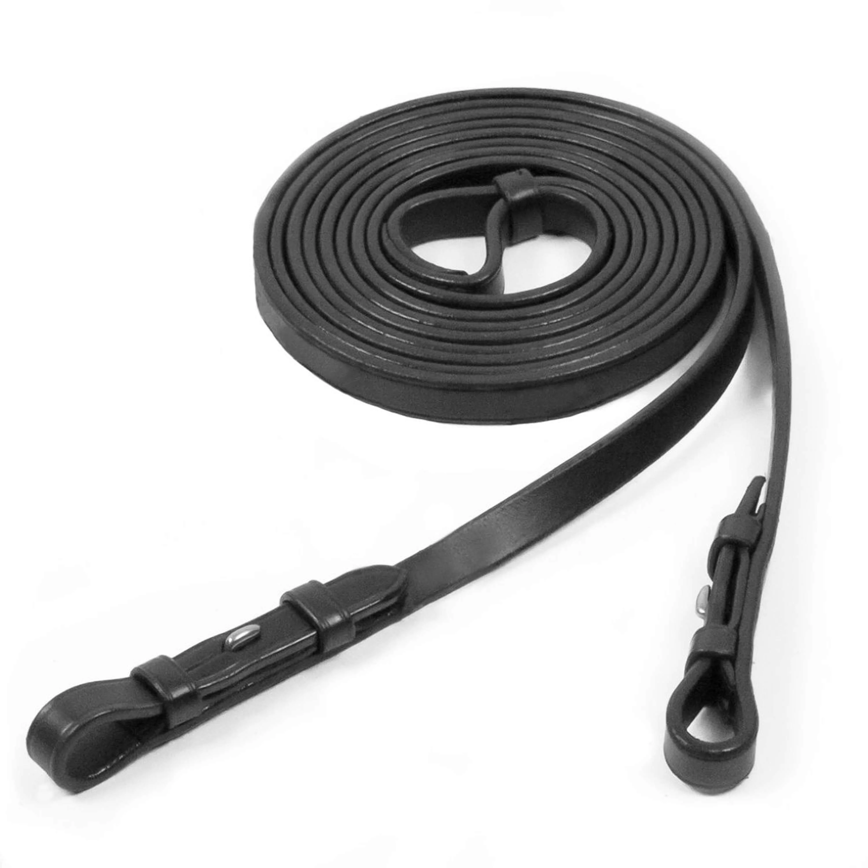 Schockemöhle Rênes de Filet Cuir Noir/Argent - Image 2