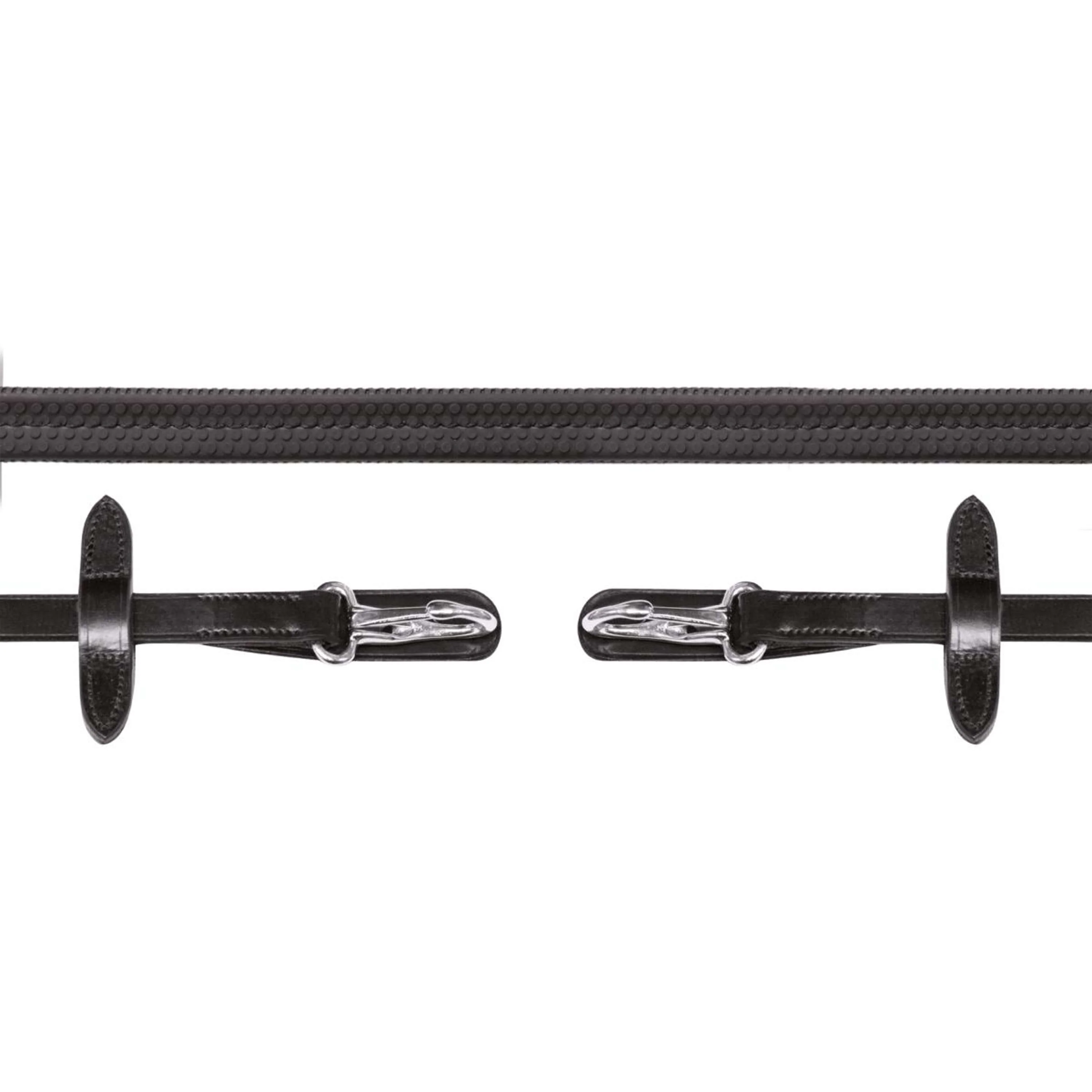 Schockemöhle Rênes Neo Line Caoutchouc Clip Noir/Argent - Image 2