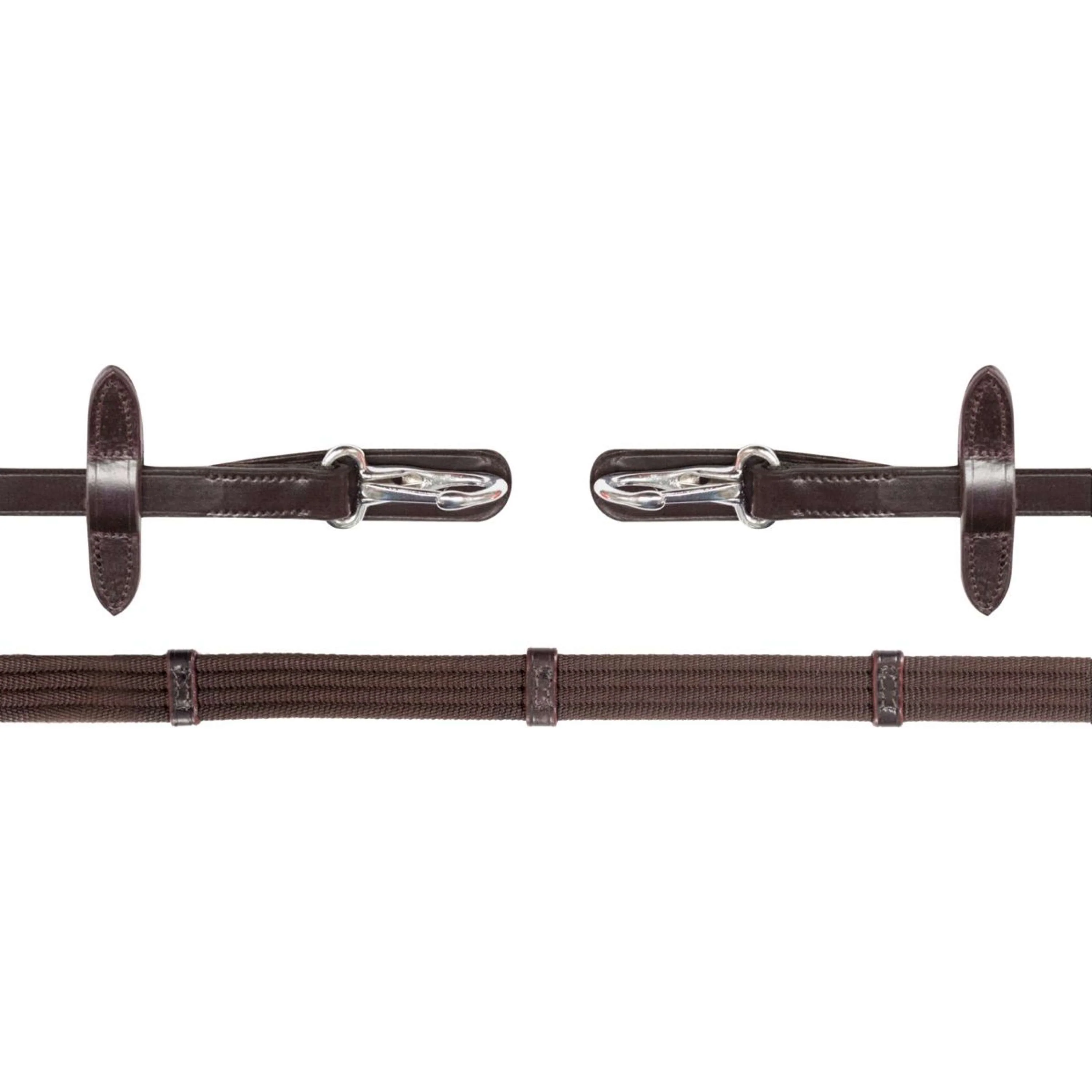 Schockemöhle Rênes Neo Line Clip Marron/Argent - Image 2