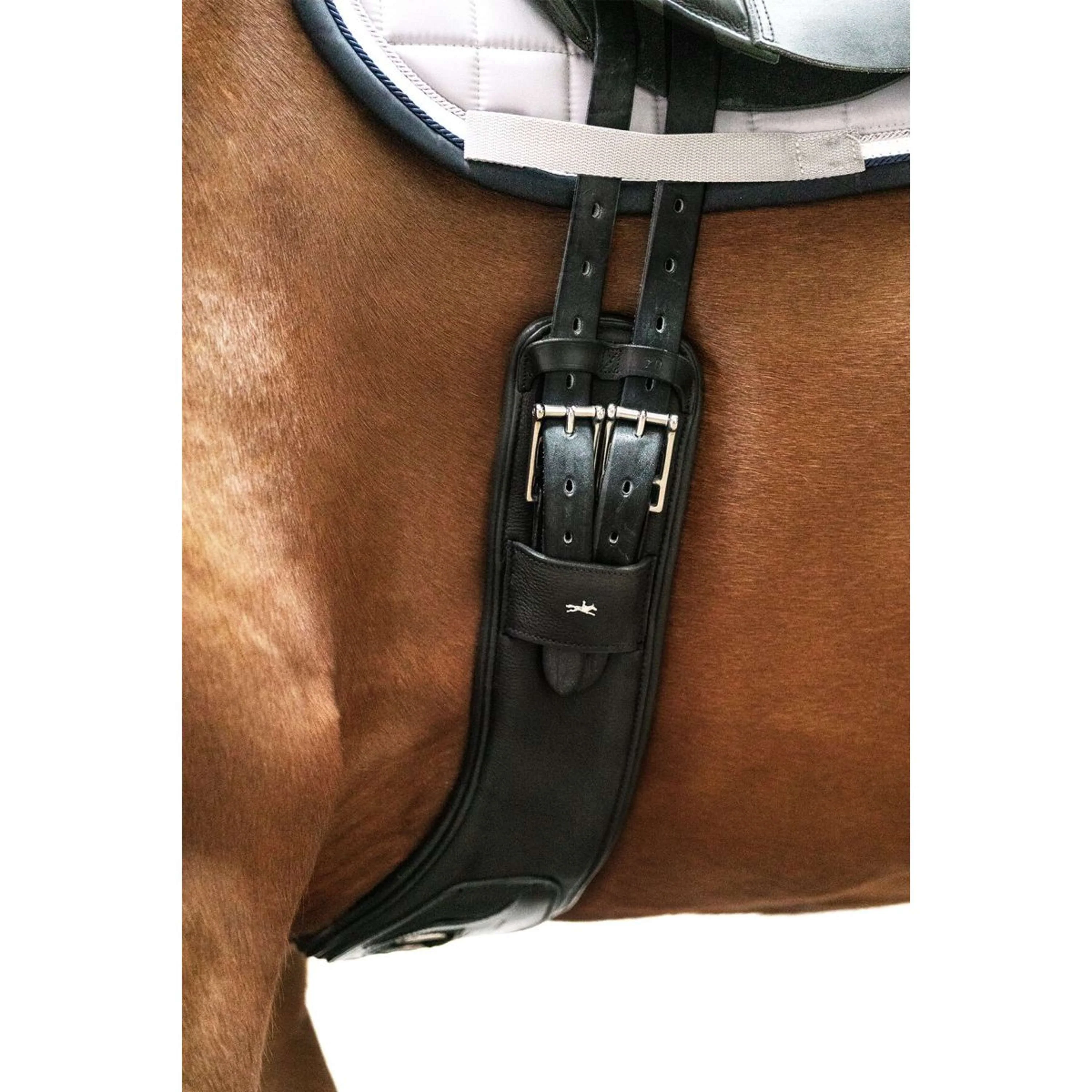 Schockemöhle Sangle de Dressage Pittsburgh Stretch Noir/Argent - Image 4