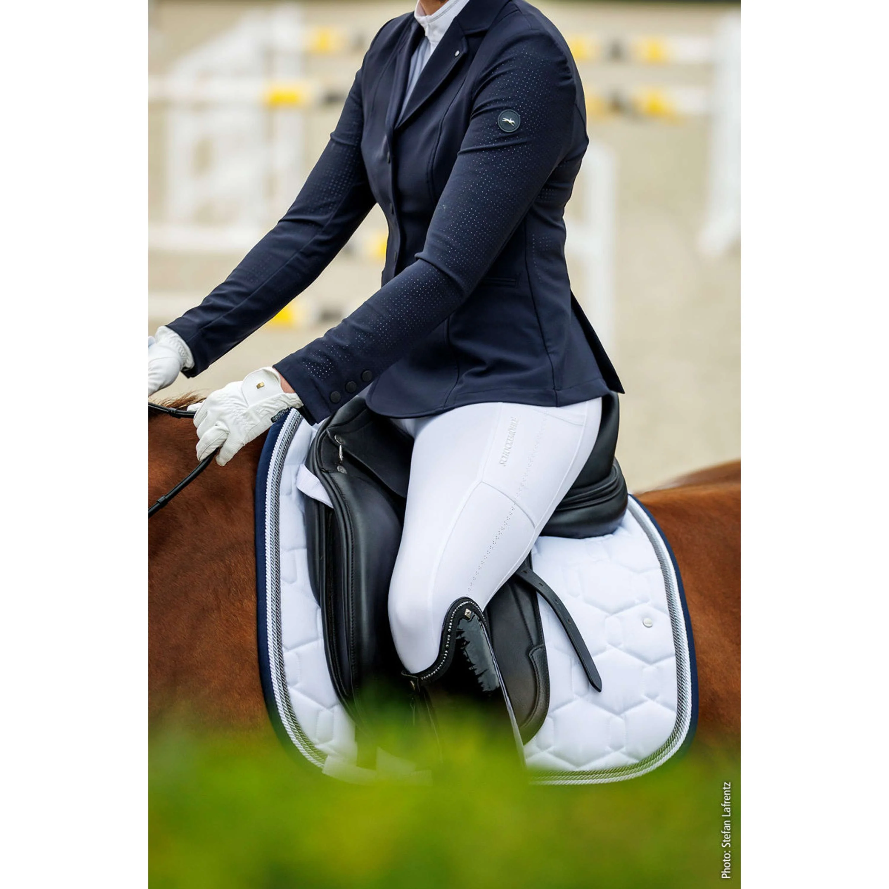 Schockemöhle Tapis de Selle SP Eco Comfort D Style Dressage Blanc - Image 2