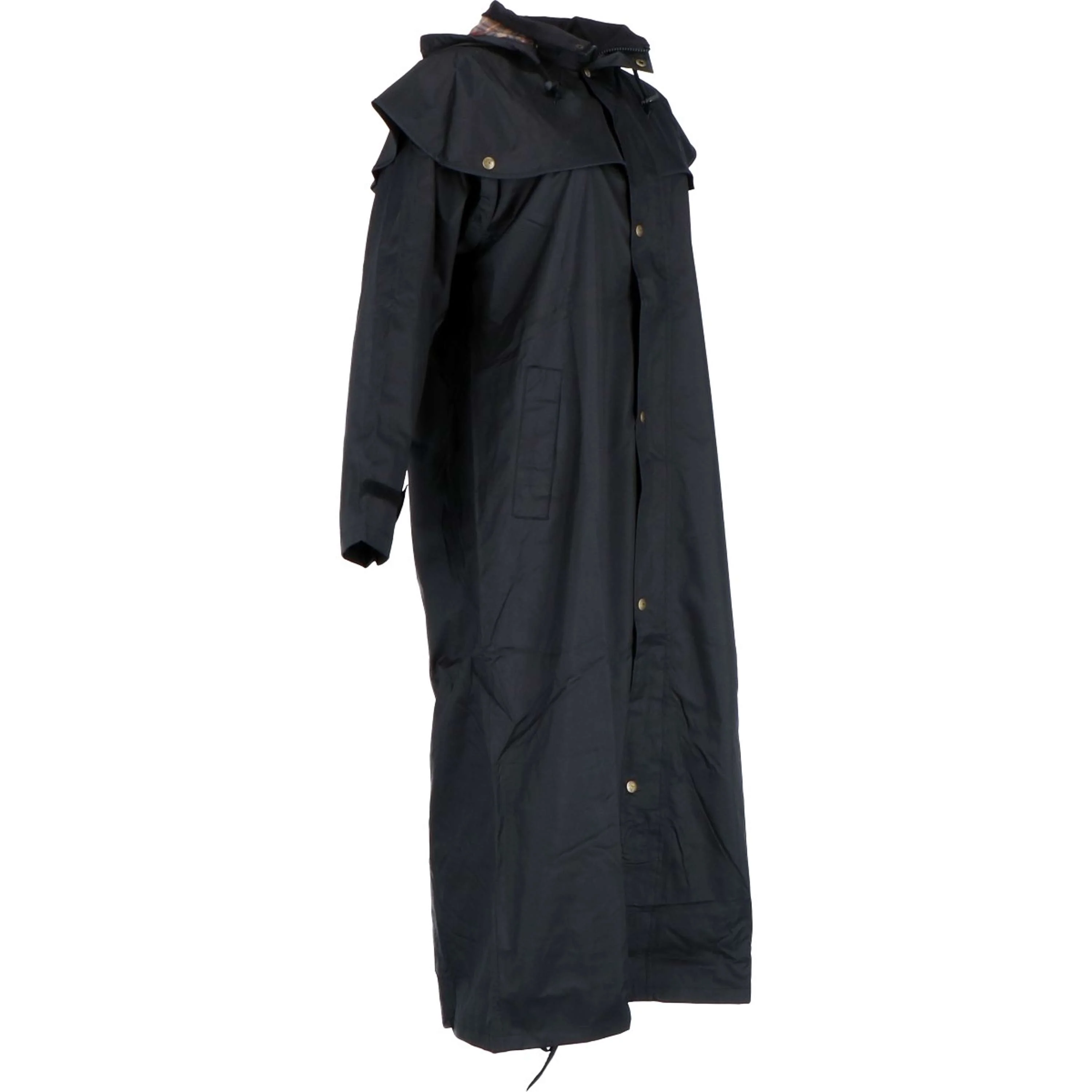 Scippis Black Roo Manteau Stockman Regen Cowboy Noir - Image 8