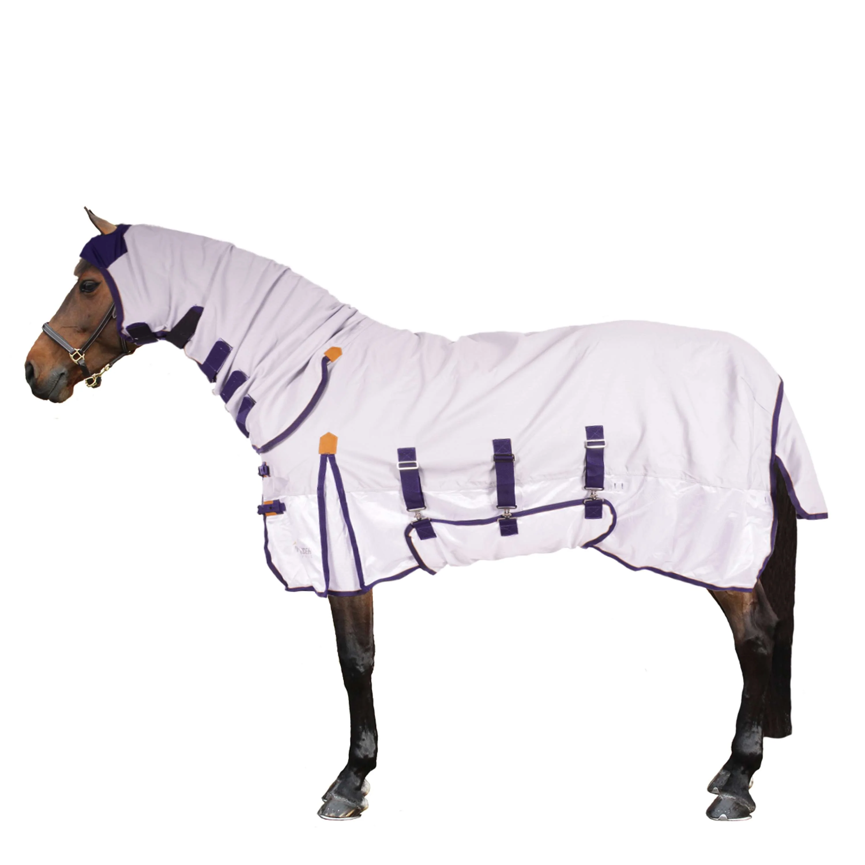 Shires Couverture Anti-Mouches Highlander Plus Sun Shade Combo Gris - Image 2