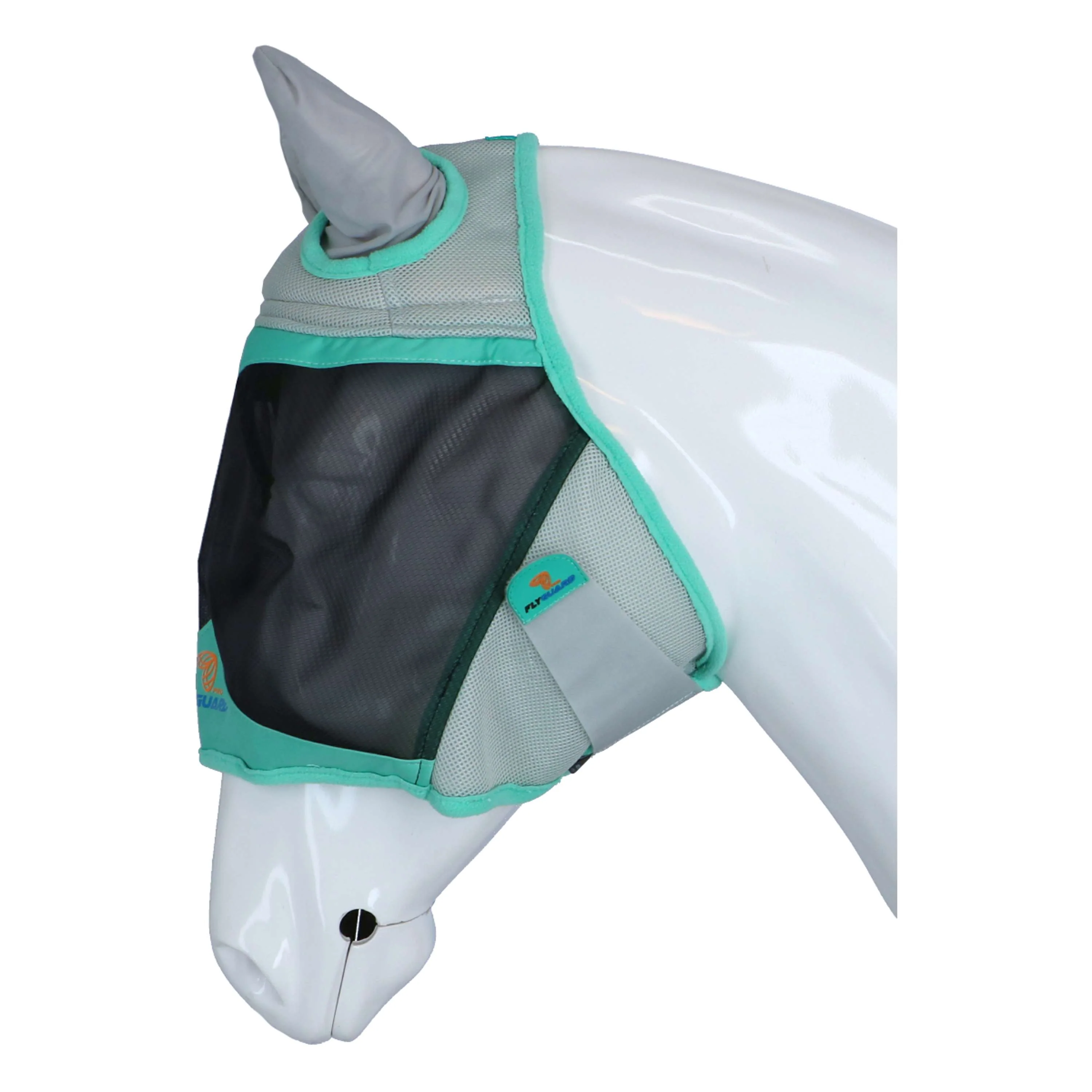 Shires Masque Anti-Mouches Air Motion avec Oreilles Aqua - Image 3