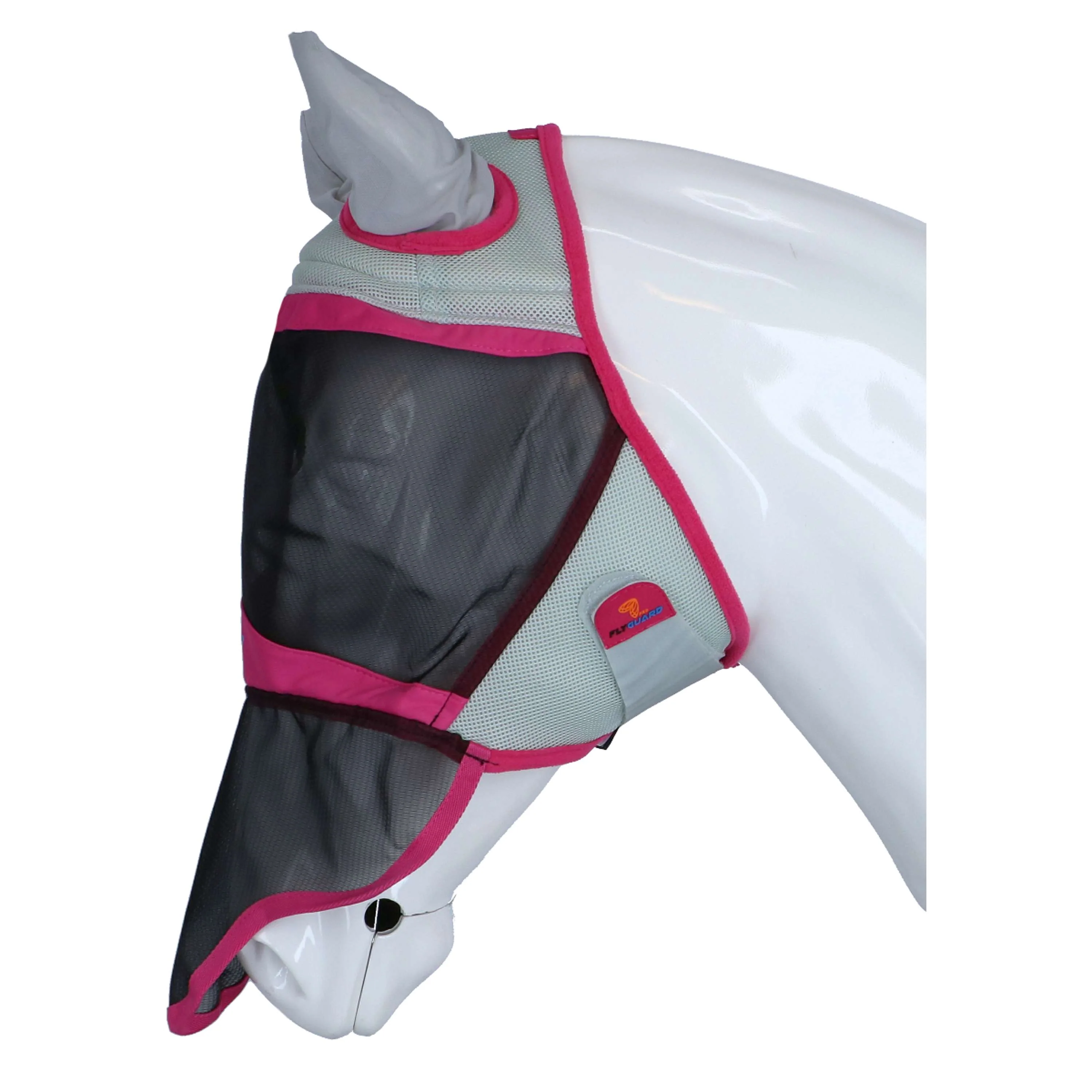 Shires Masque Anti-Mouches Air Motion avec Oreilles et Nez Rose - Image 3