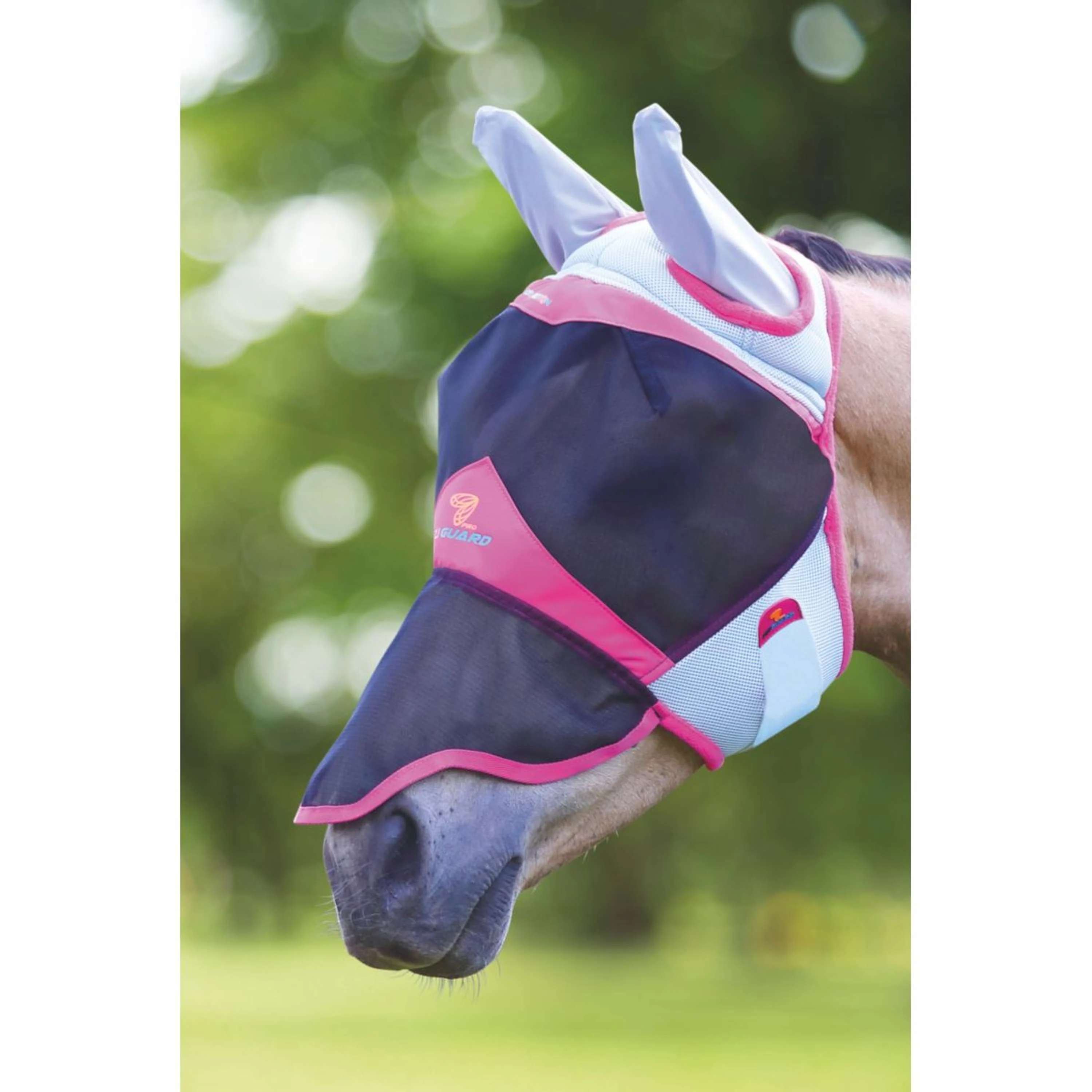 Shires Masque Anti-Mouches Air Motion avec Oreilles et Nez Rose - Image 5