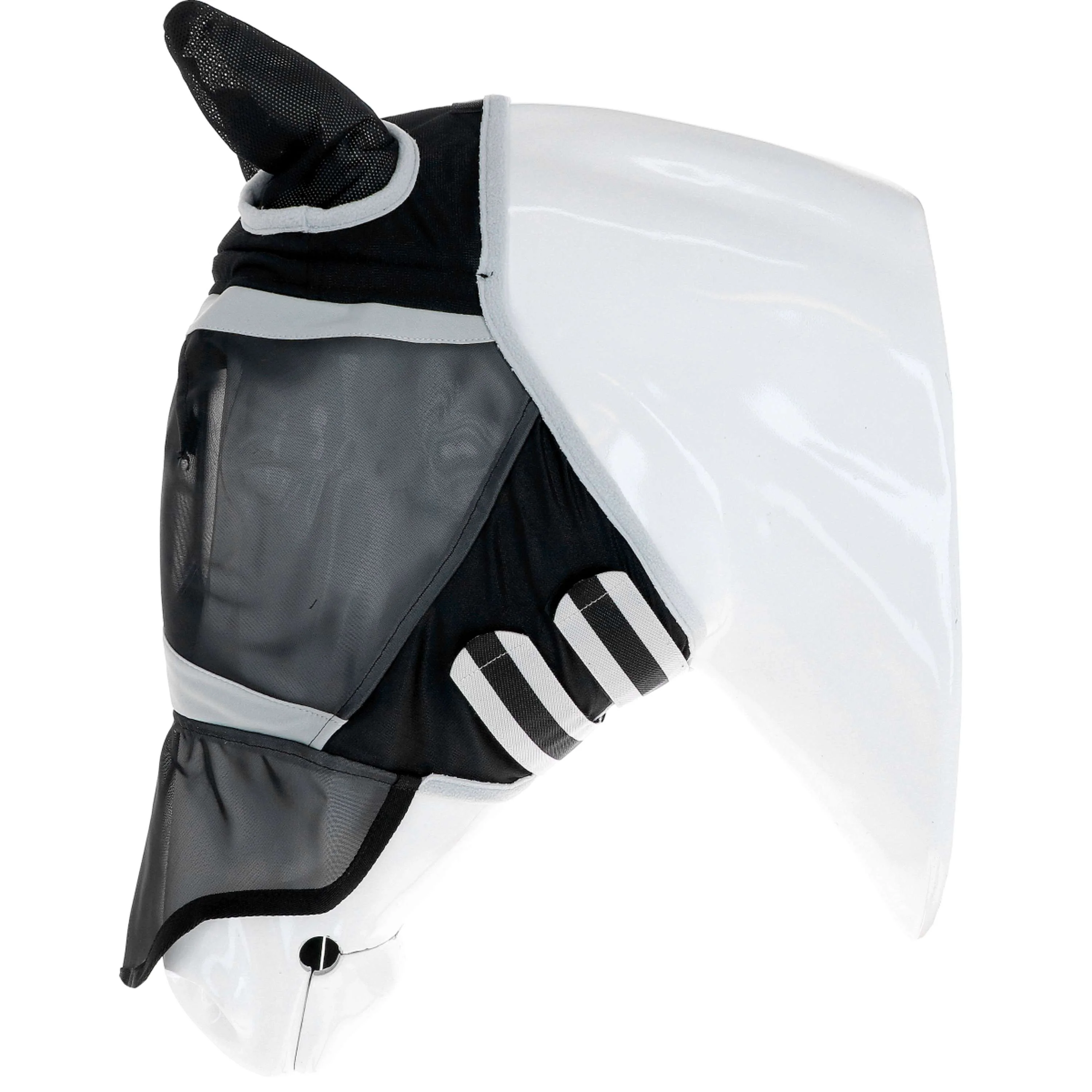 Shires Masque Anti-Mouches avec Oreilles et Nez Fine Mesh Noir - Image 3