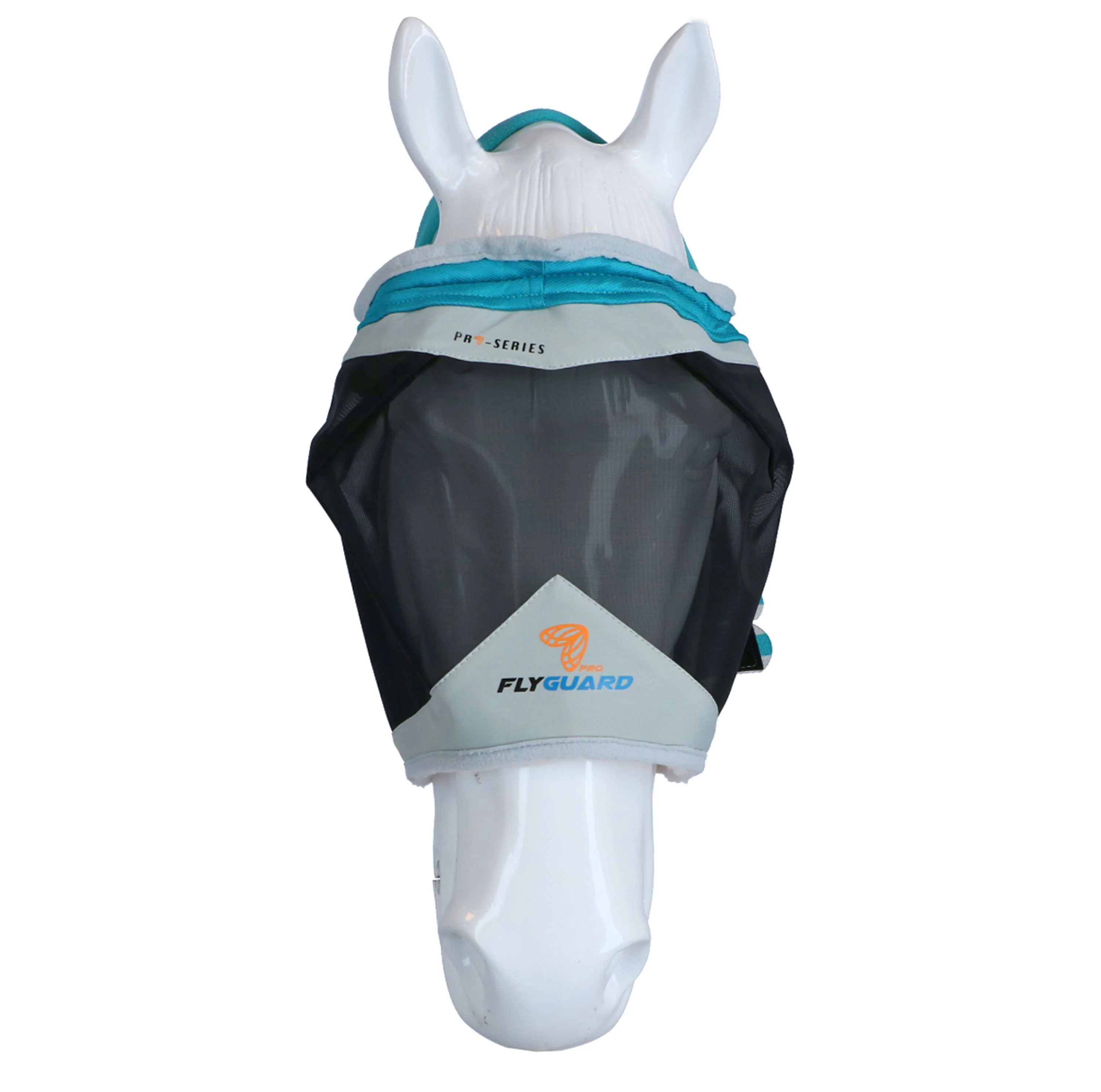 Shires Masque Anti-Mouches Filet Fin Sans Oreilles Vert-Bleu - Image 3