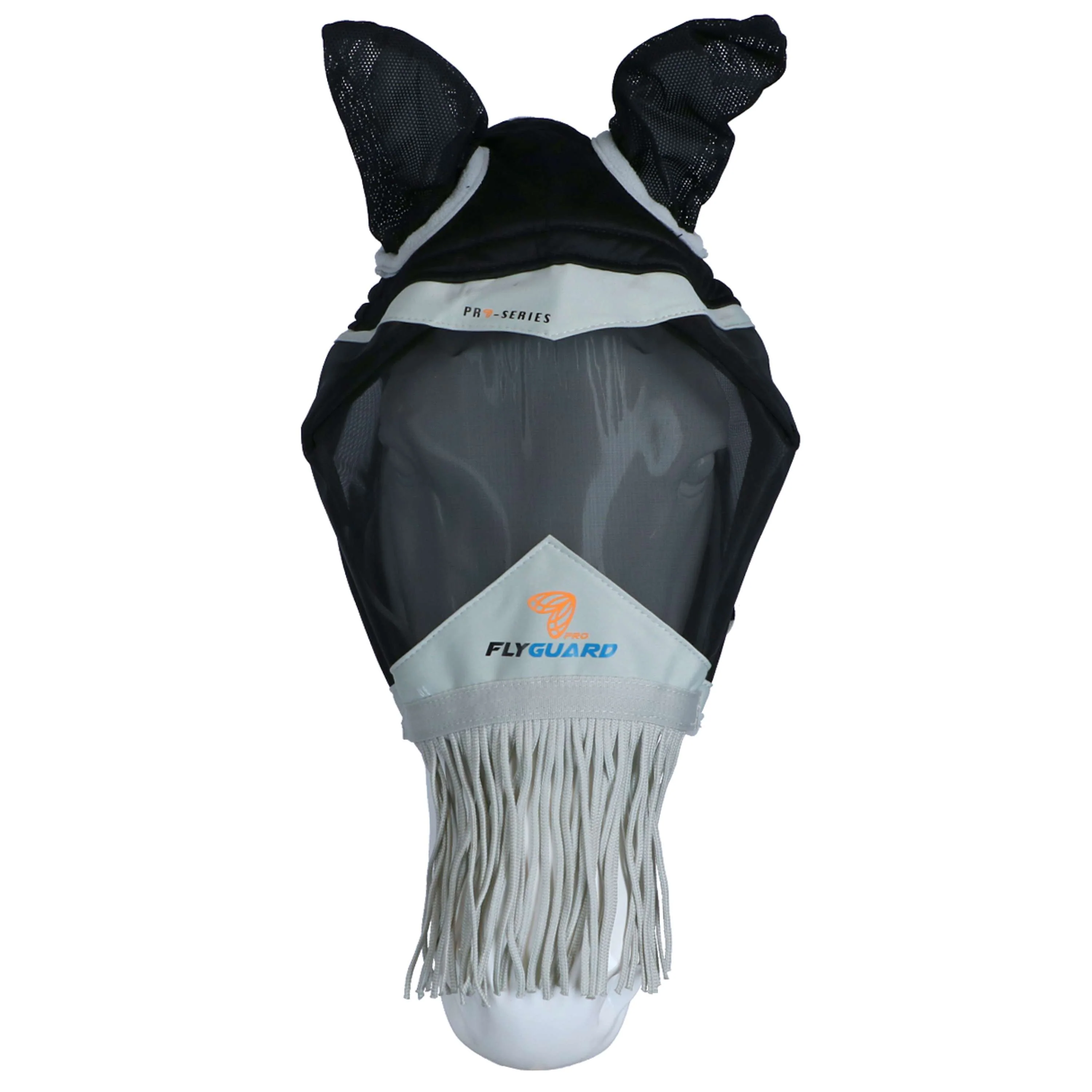 Shires Masque Anti-Mouches avec Oreilles et Nez Franges Noir - Image 2