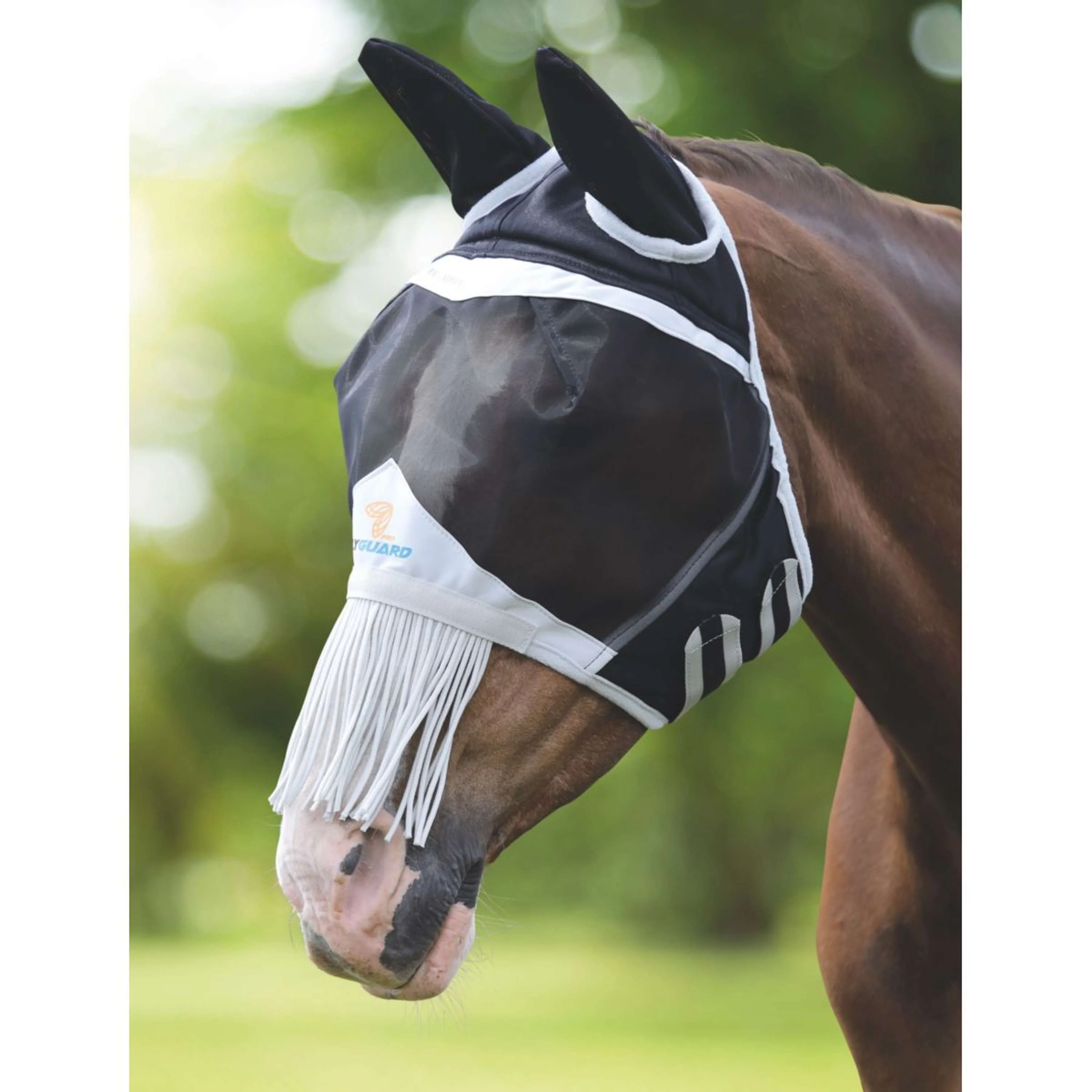 Shires Masque Anti-Mouches avec Oreilles et Nez Franges Noir - Image 4