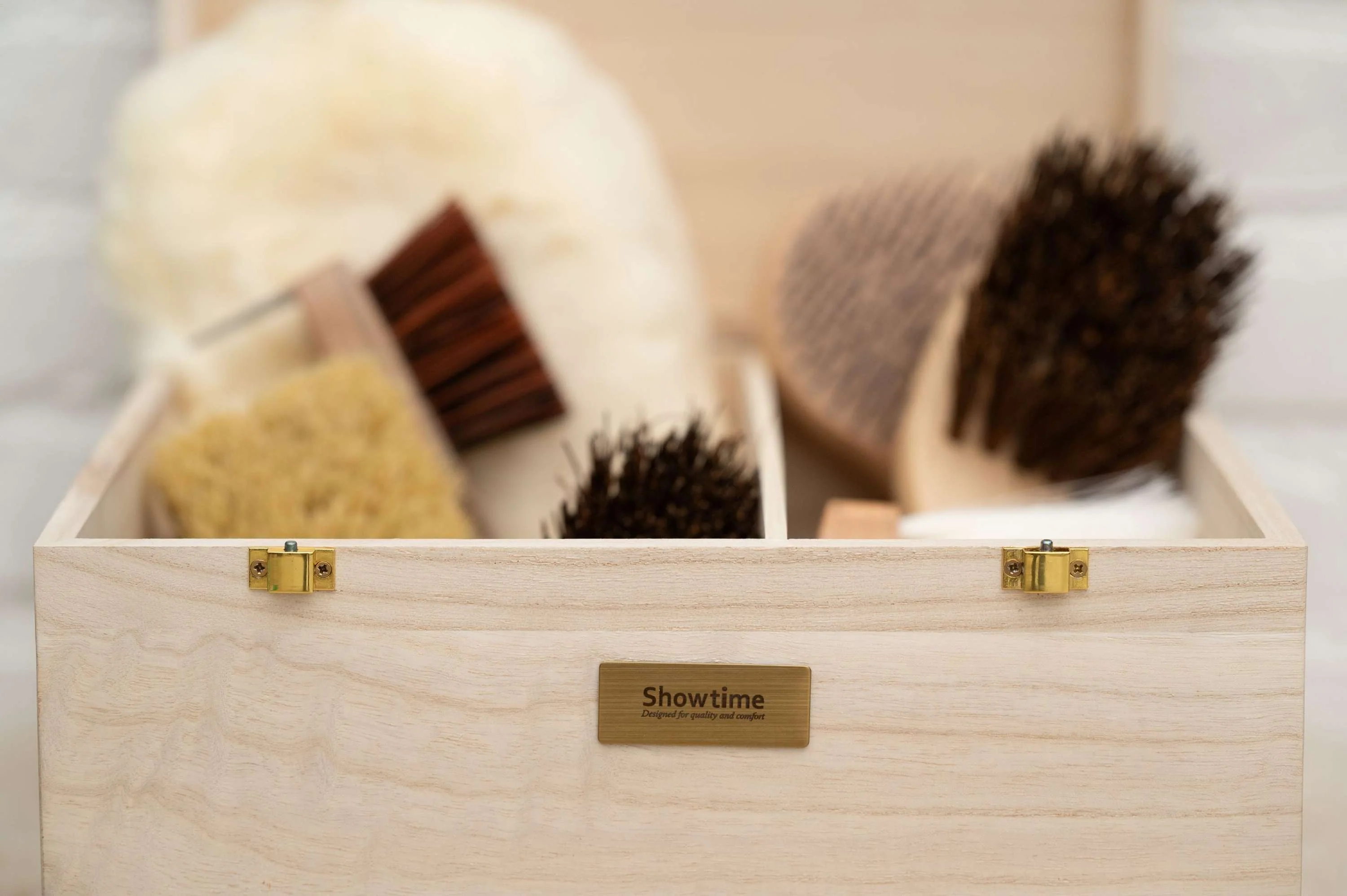 Showtime Caisse de Pansage Luxe met borstels Beige - Image 2