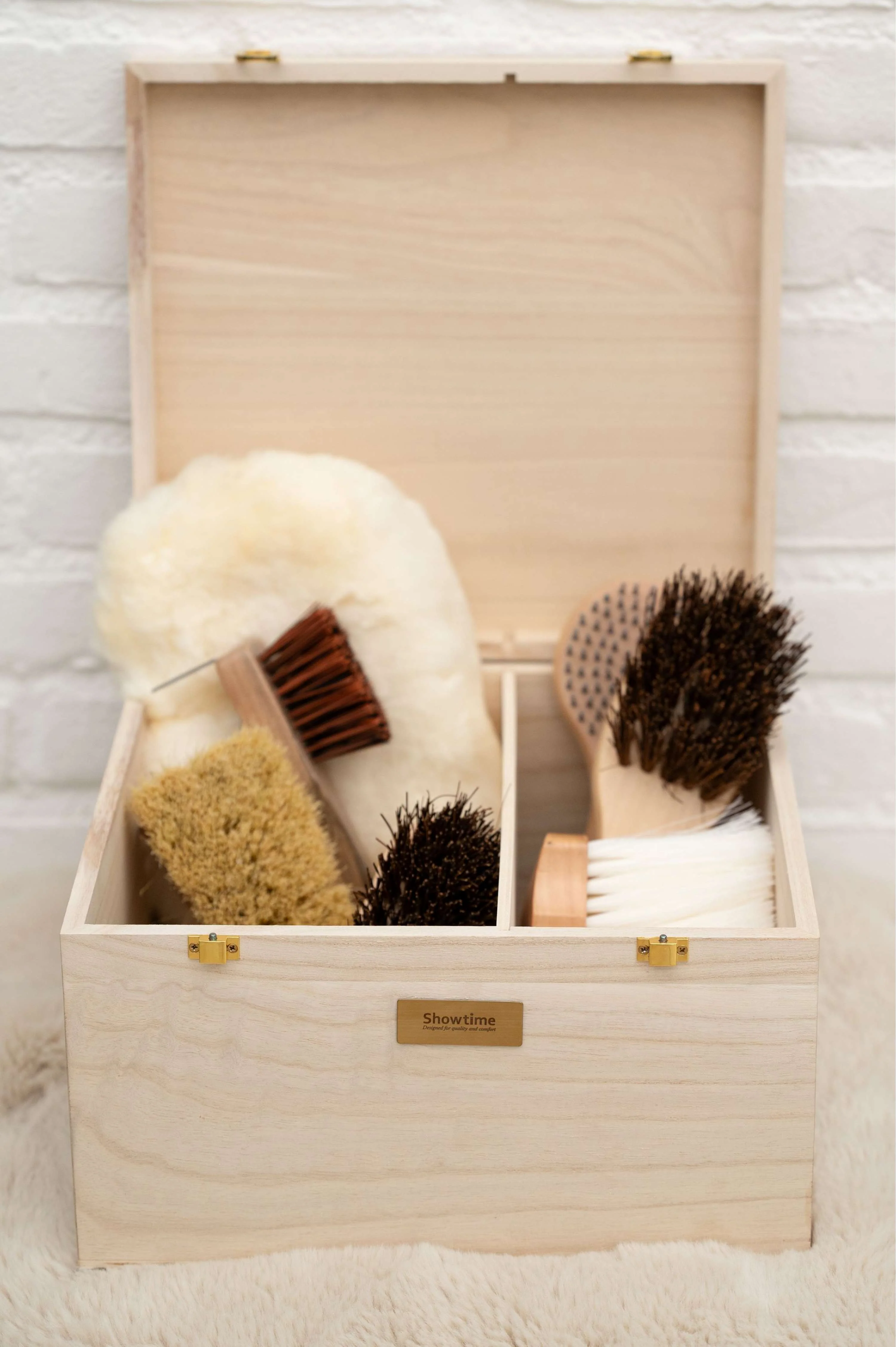 Showtime Caisse de Pansage Luxe met borstels Beige - Image 3