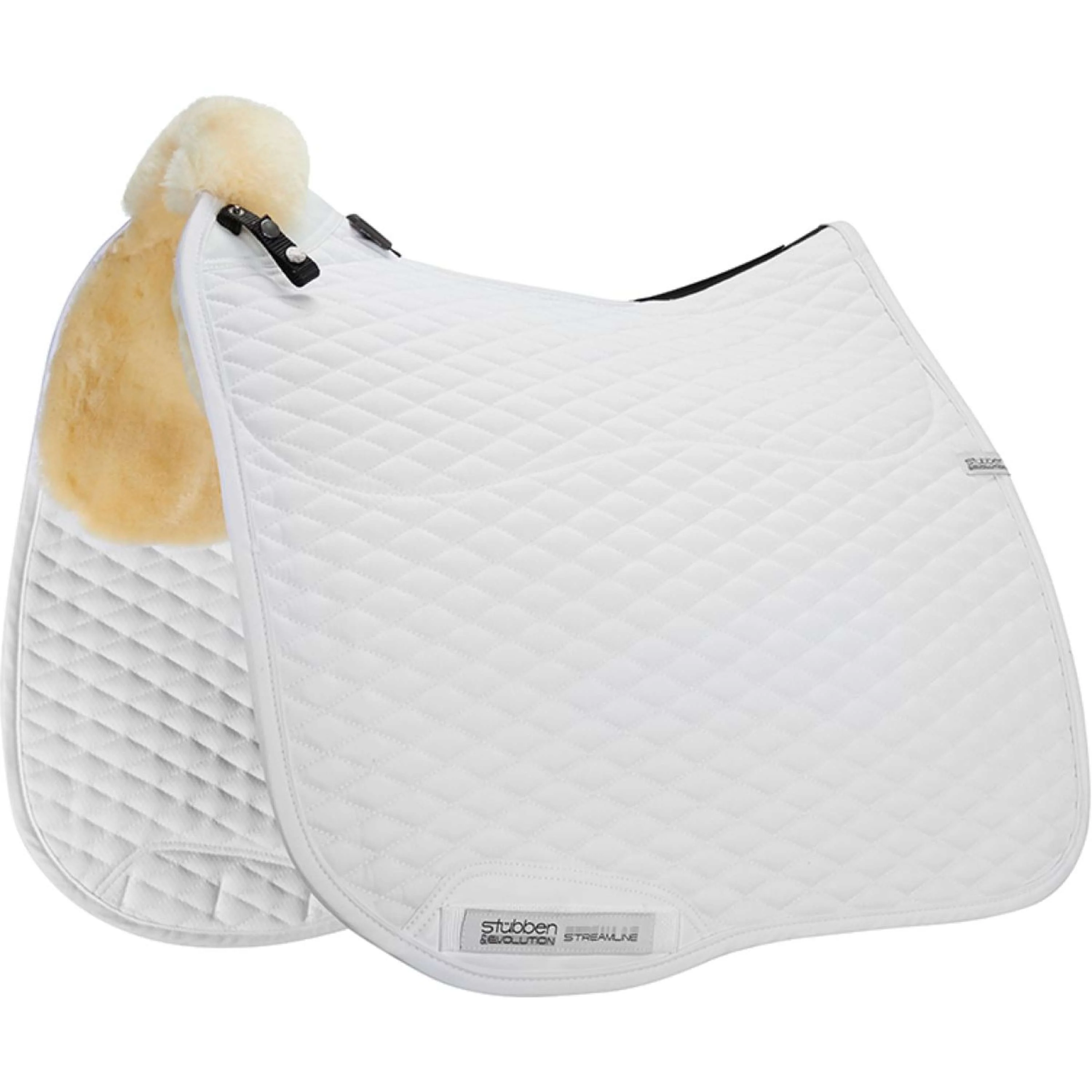 Stübben Tapis de Selle Streamline Dressage Peau dÁgneau Blanc - Image 2