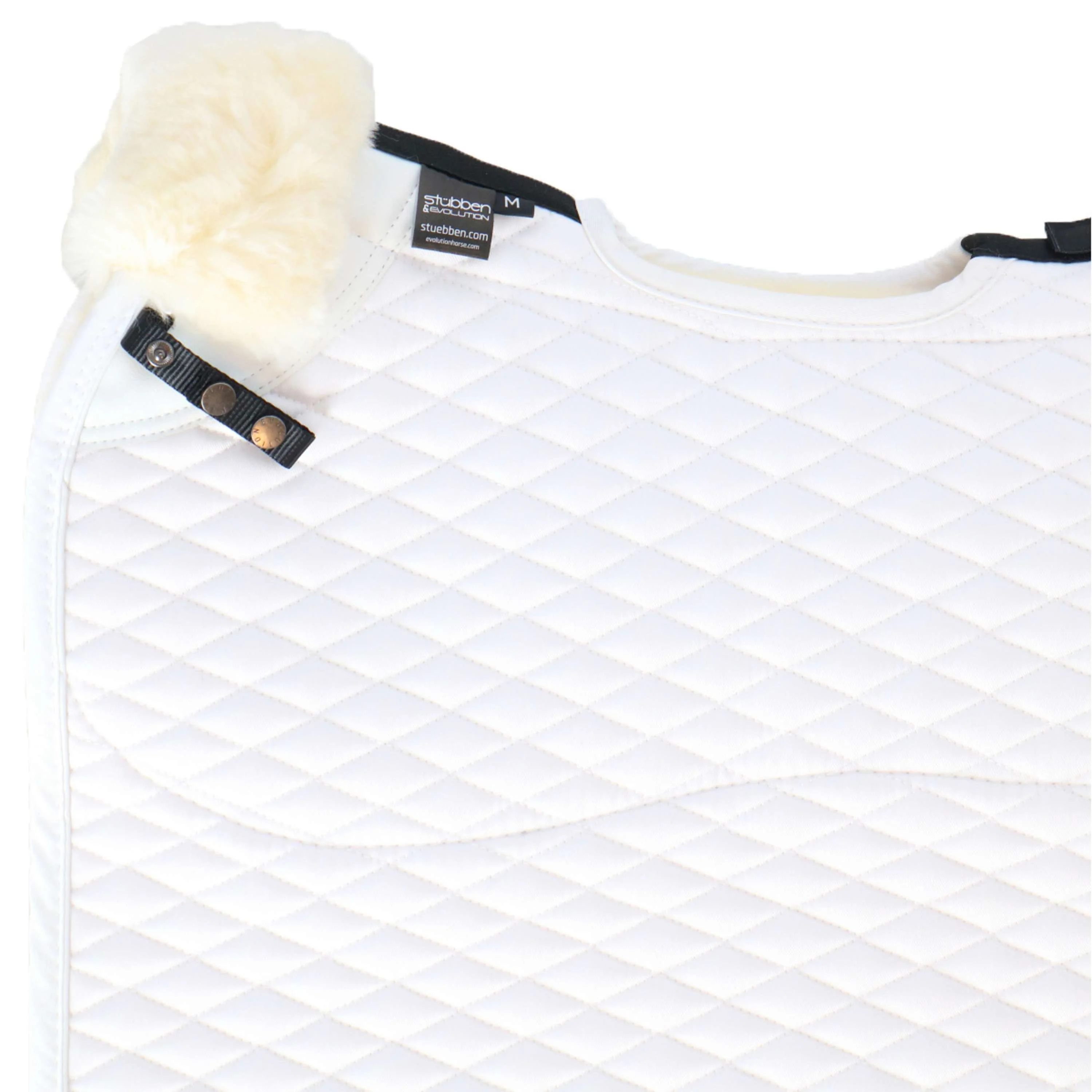 Stübben Tapis de Selle Streamline Dressage Peau dÁgneau Blanc - Image 6