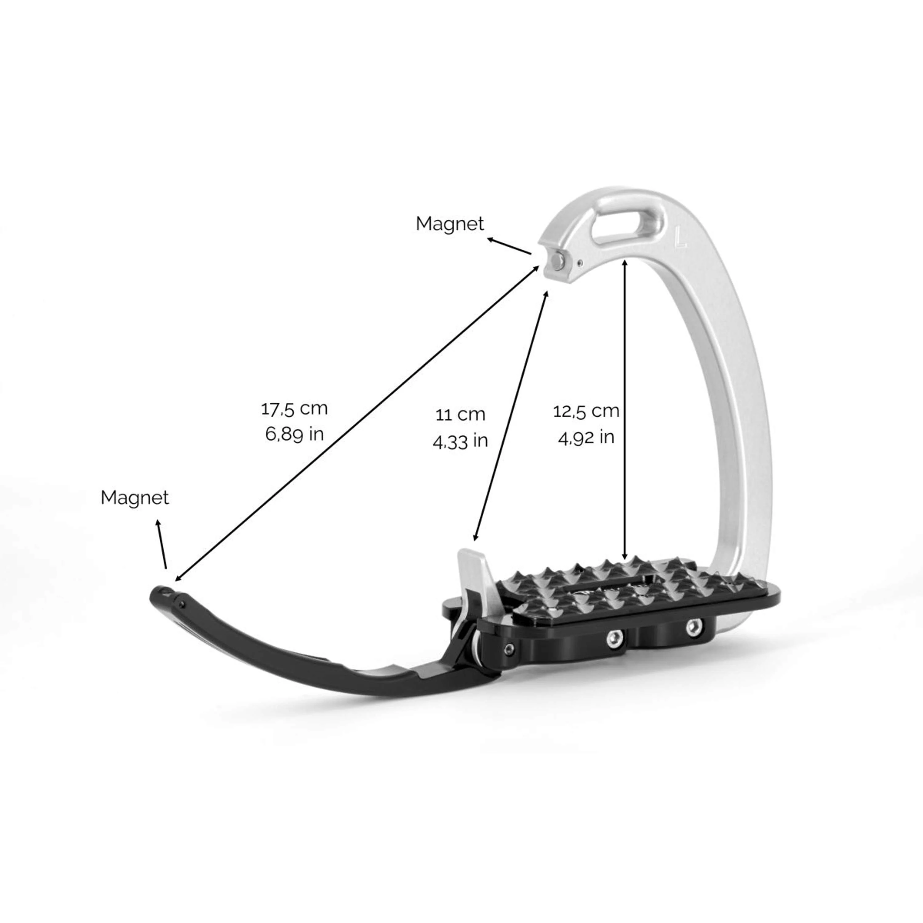 Tech Stirrups Étriers Venice Sloped EVO Argent/Titane - Image 2