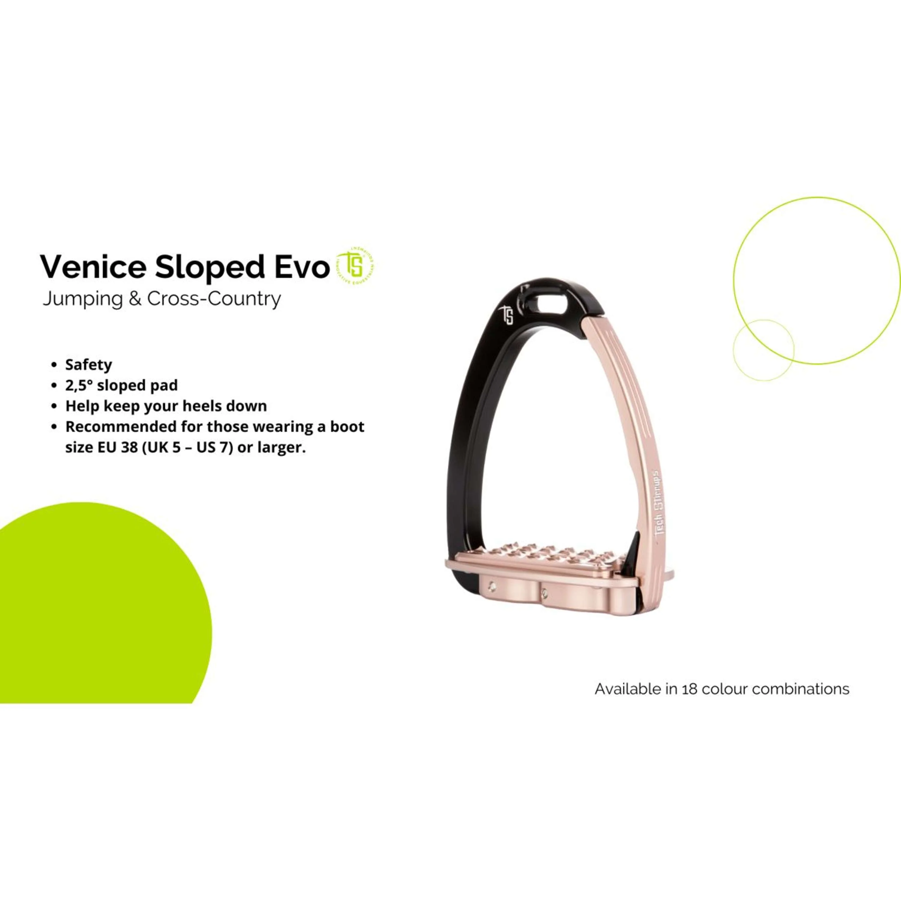 Tech Stirrups Étriers Venice Sloped EVO Noir/Rouge - Image 2