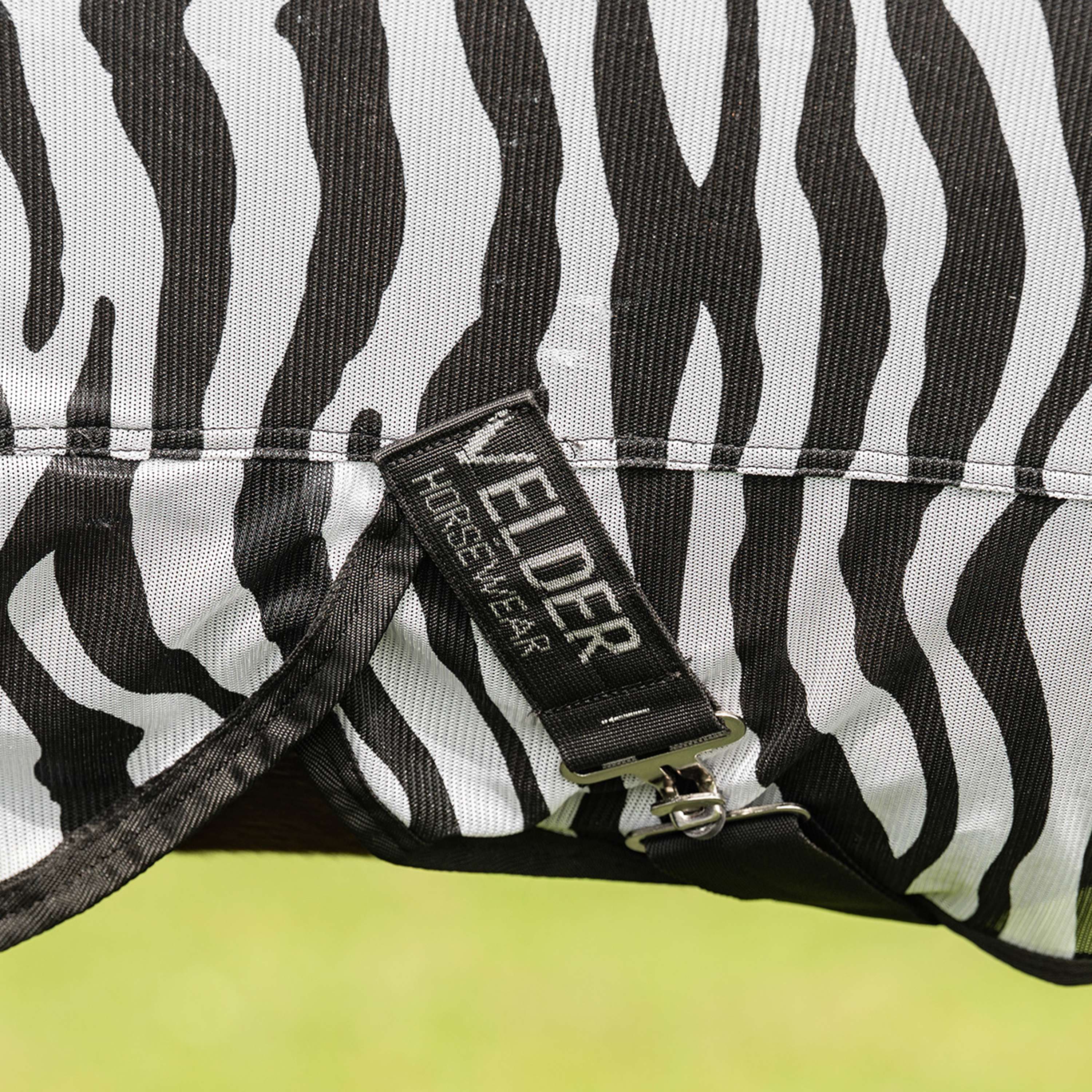 Velder Horsewear Couverture Anti-Mouches avec Couvre-cou Zebra Noir/Blanc - Image 10