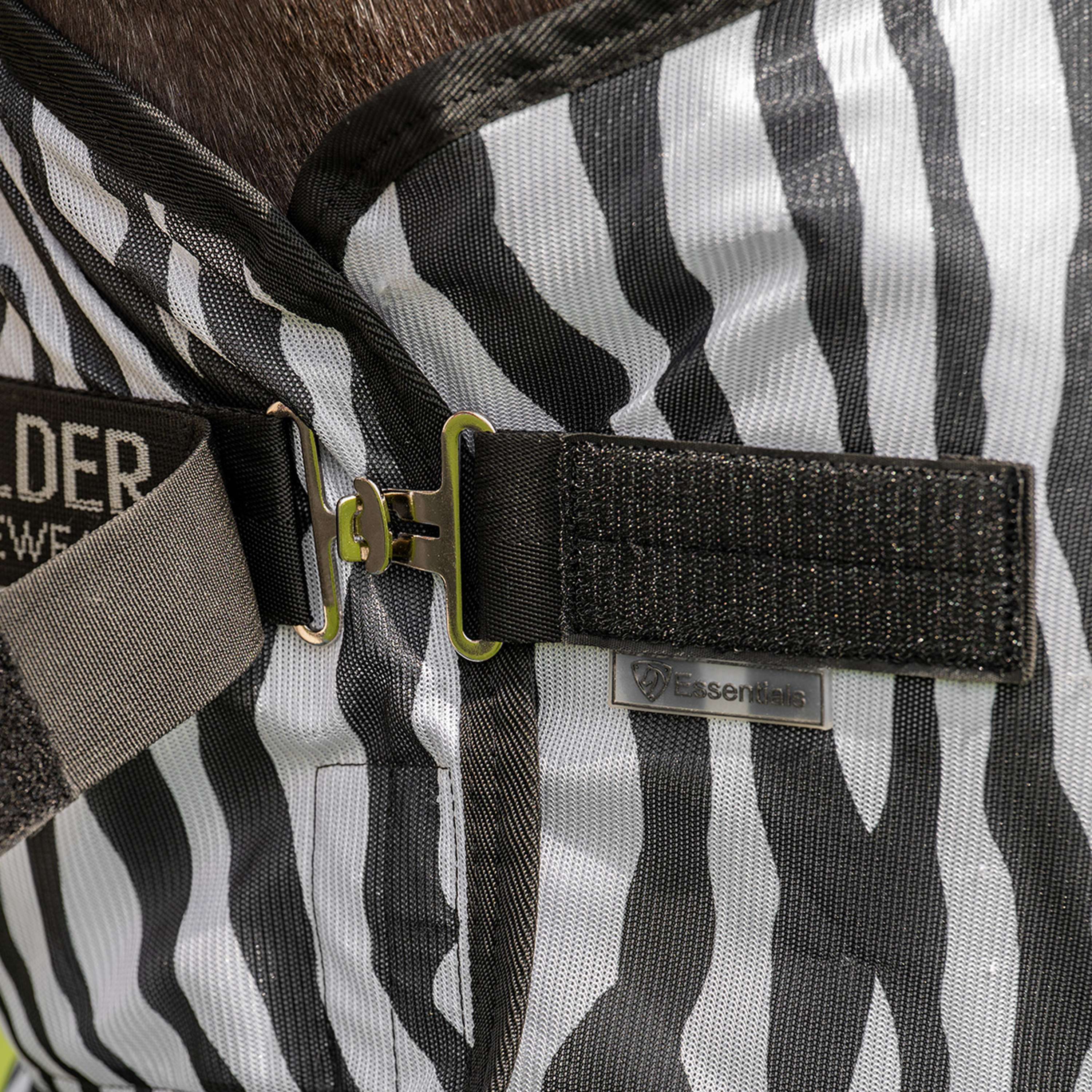 Velder Horsewear Couverture Anti-Mouches avec Couvre-cou Zebra Noir/Blanc - Image 5
