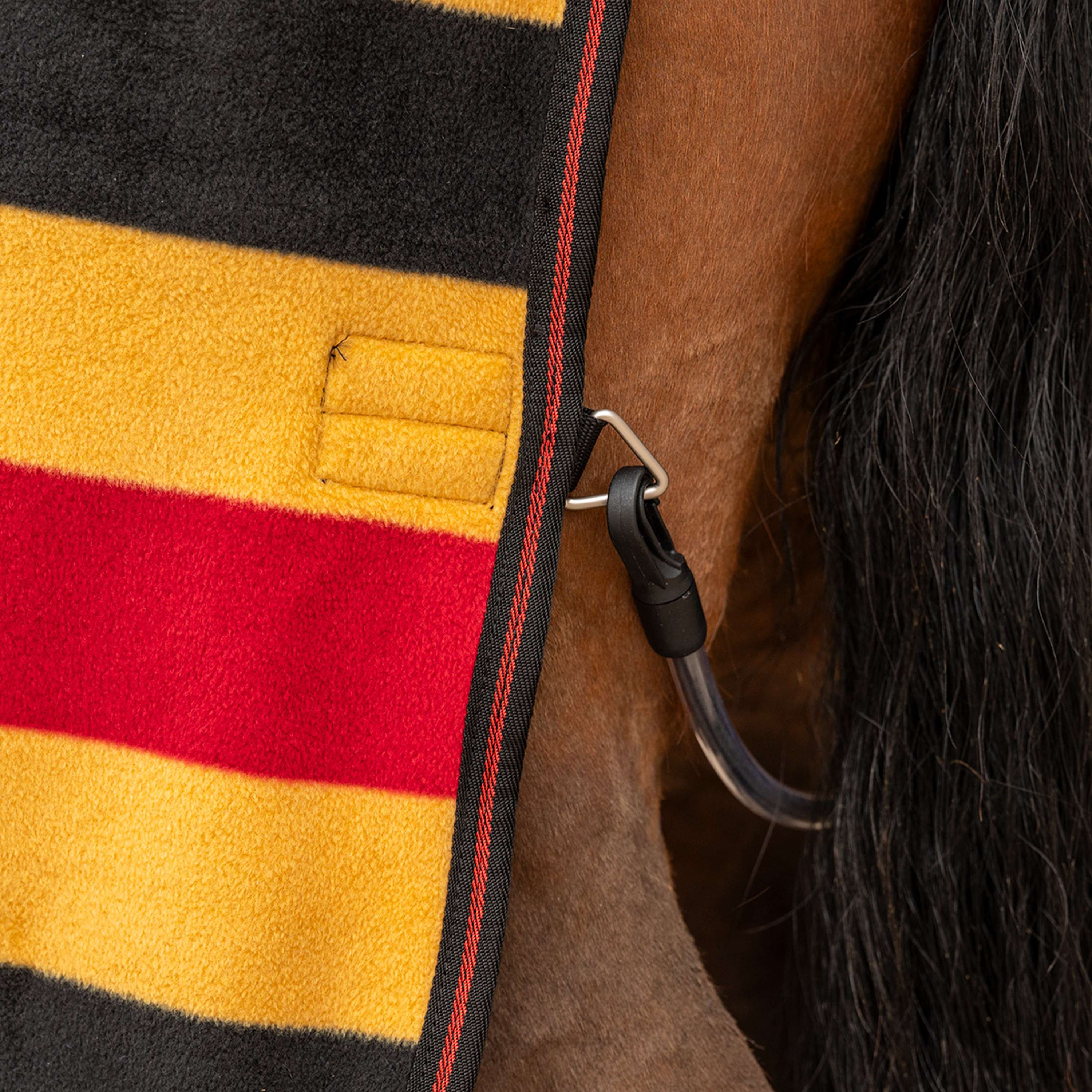 Velder Horsewear Deluxe Fleece Cooler Rug Noir/Jaune - Image 8