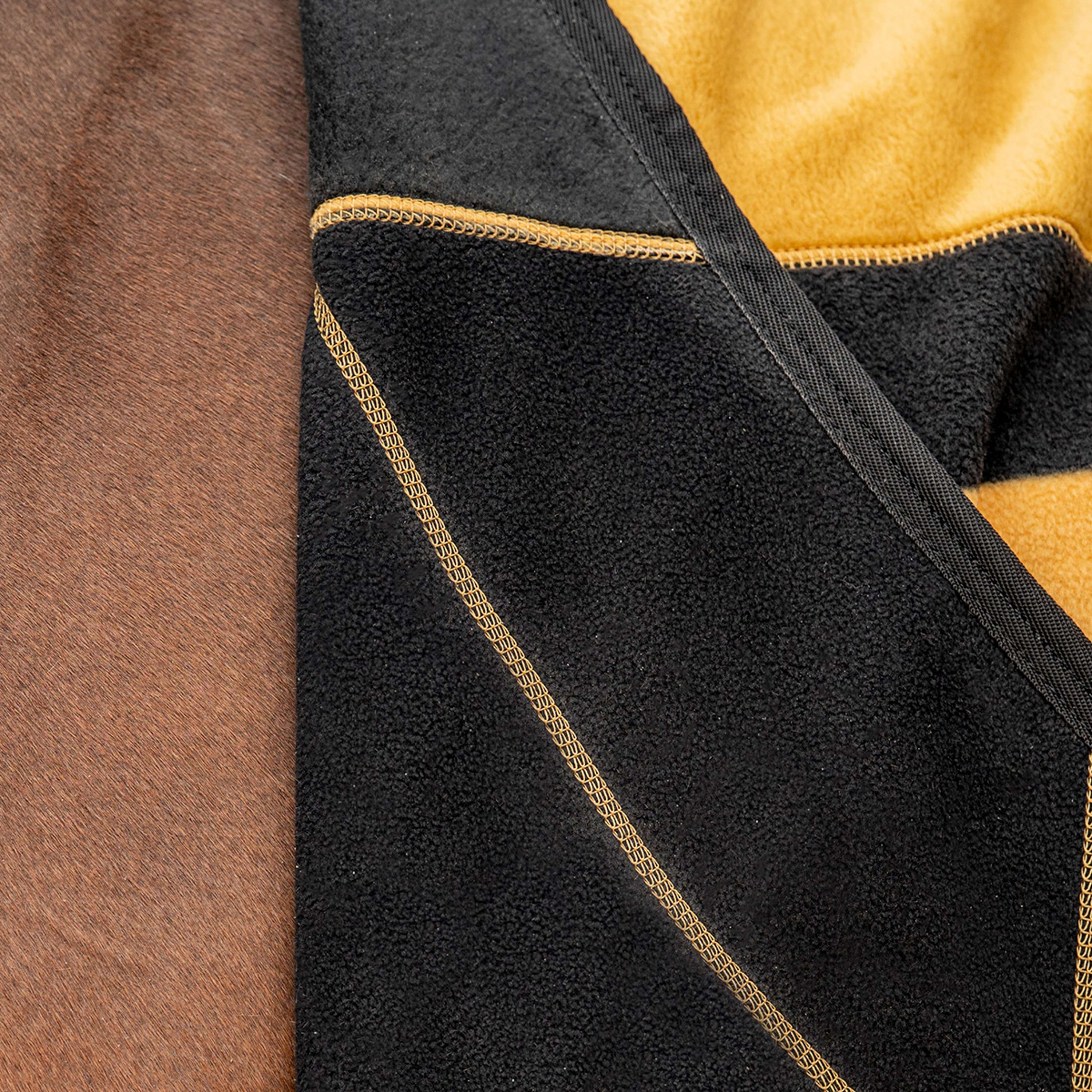 Velder Horsewear Deluxe Fleece Cooler Rug Noir/Jaune - Image 9