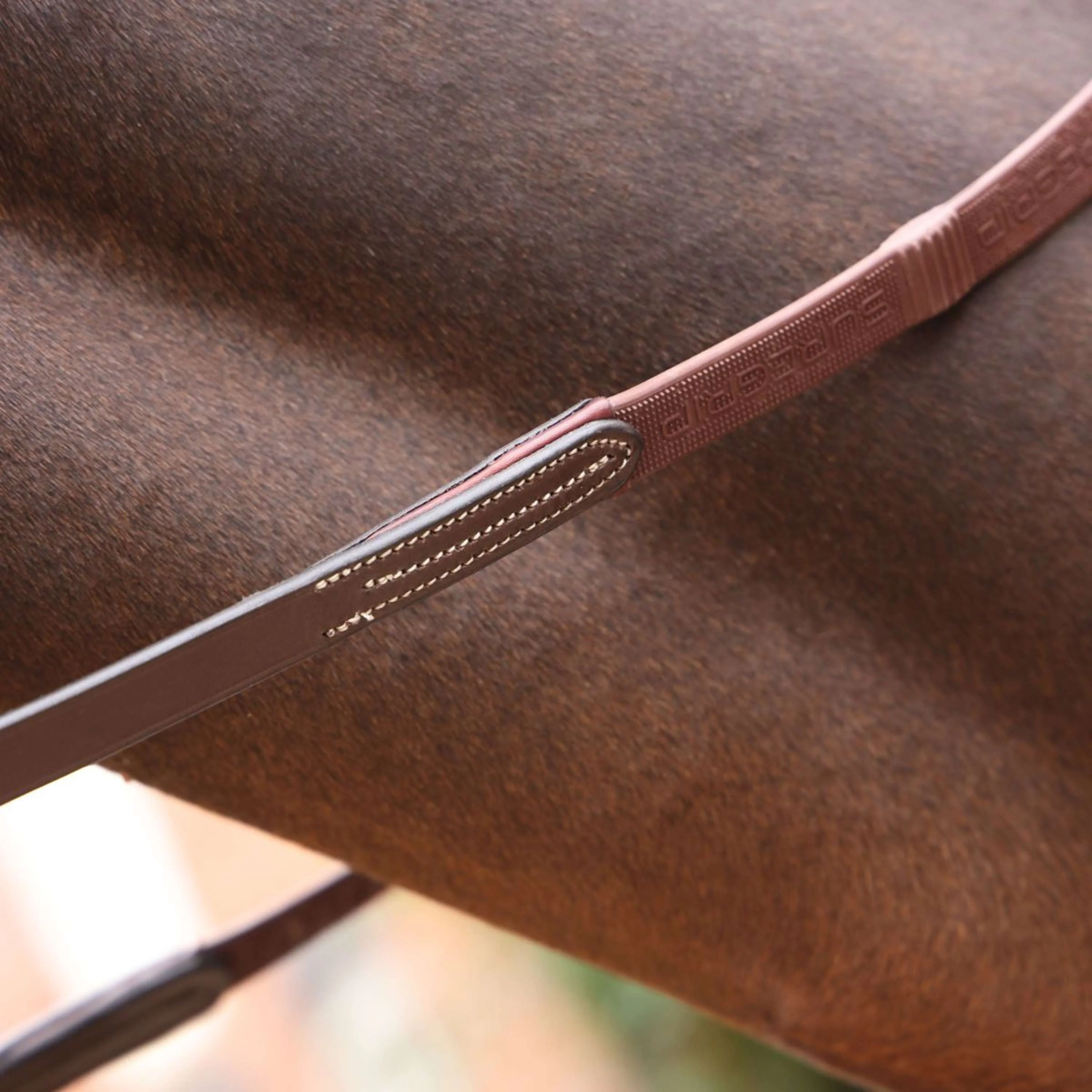 Velociti by Shires Rênes Lusso Elite Pro SureGrip Havane - Image 4