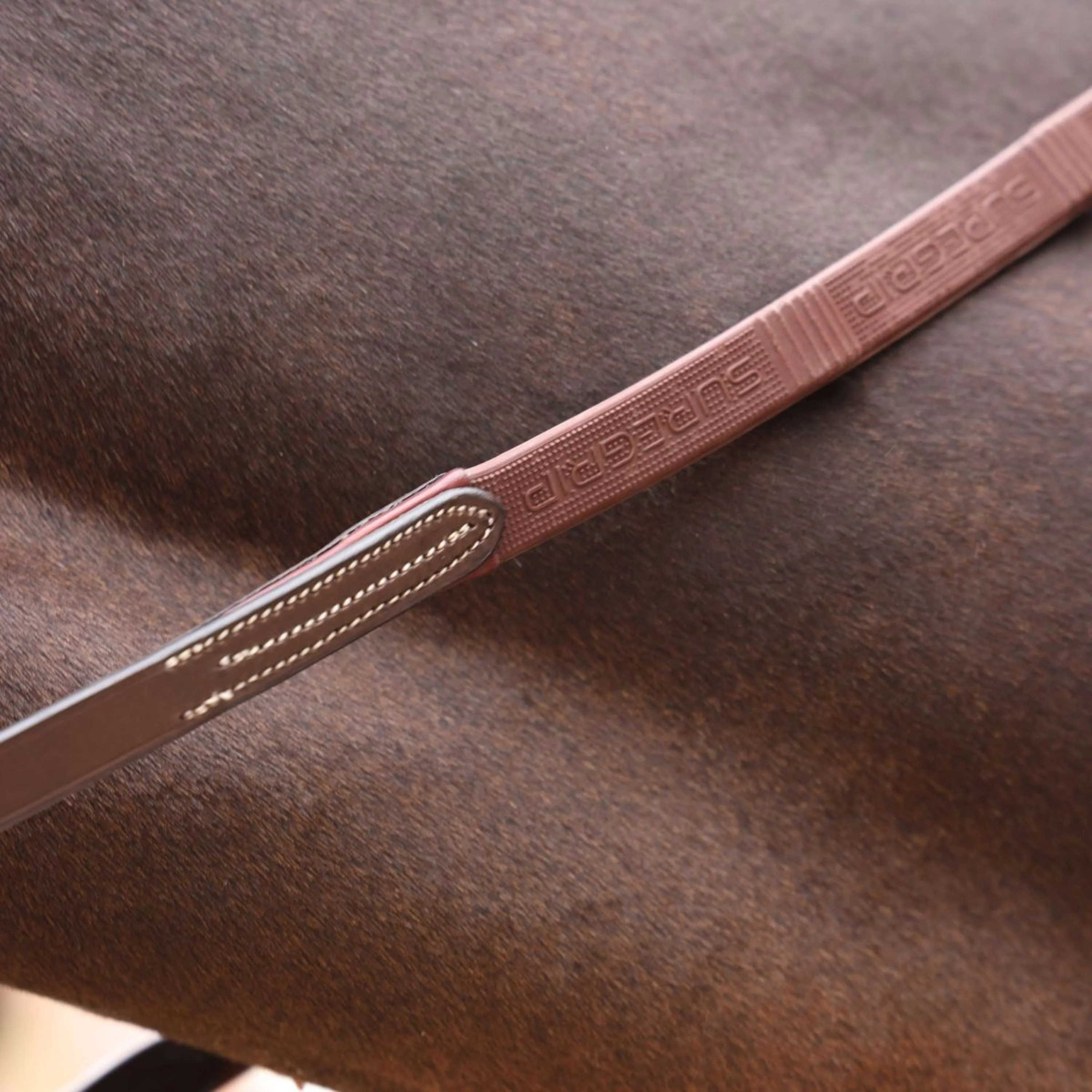 Velociti by Shires Rênes Lusso Elite Pro SureGrip Havane - Image 5