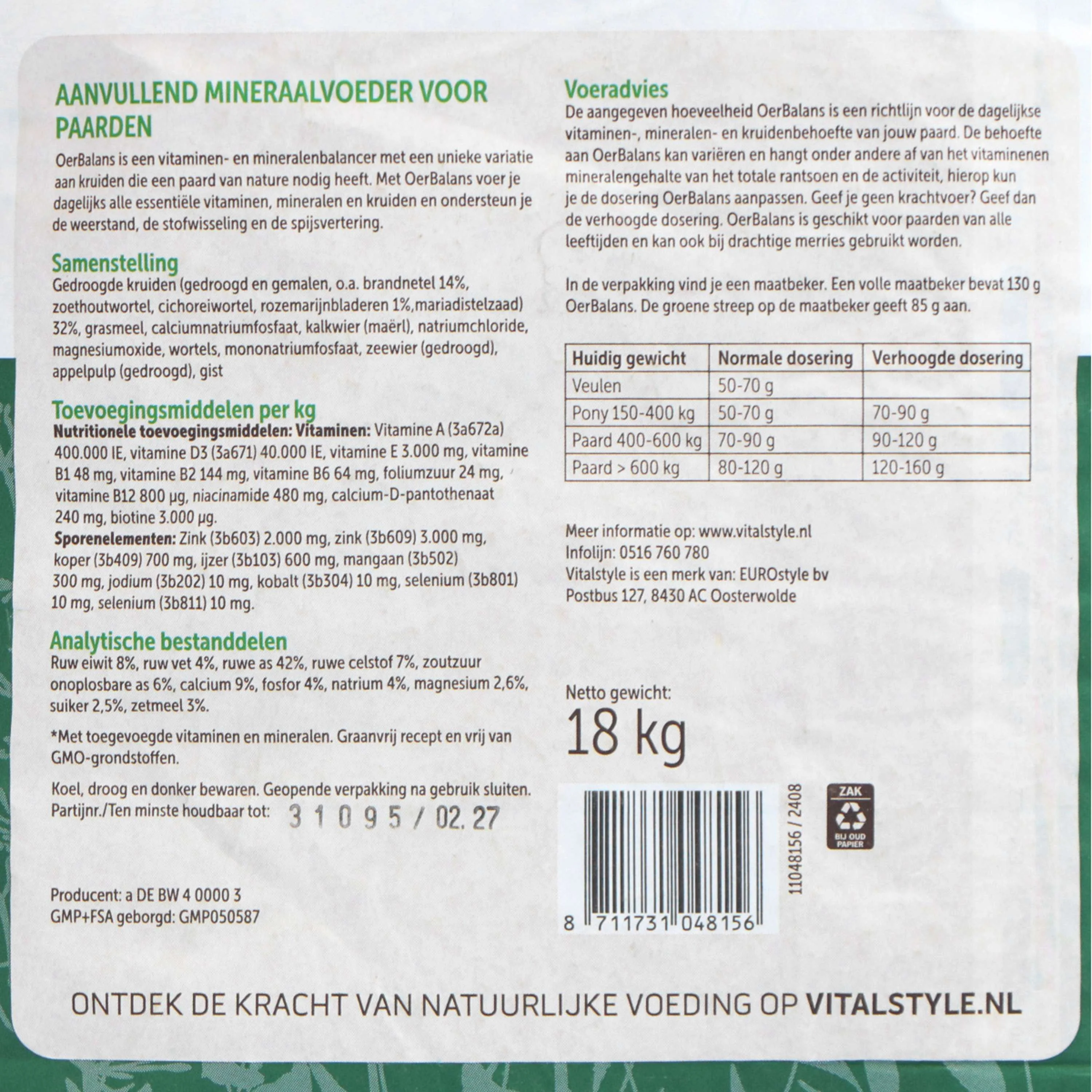 Vitalstyle Granulés OerBalans Poche - Image 5