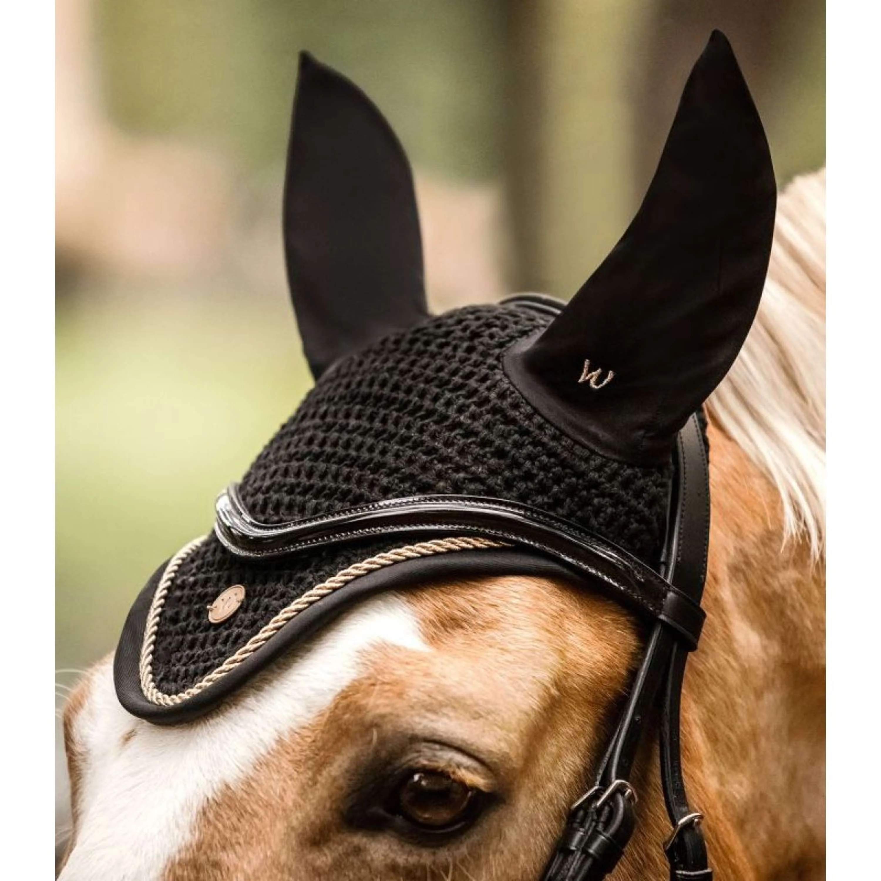 Waldhausen Bonnet Anti-Mouches Modern Noir/Or Rose - Image 2