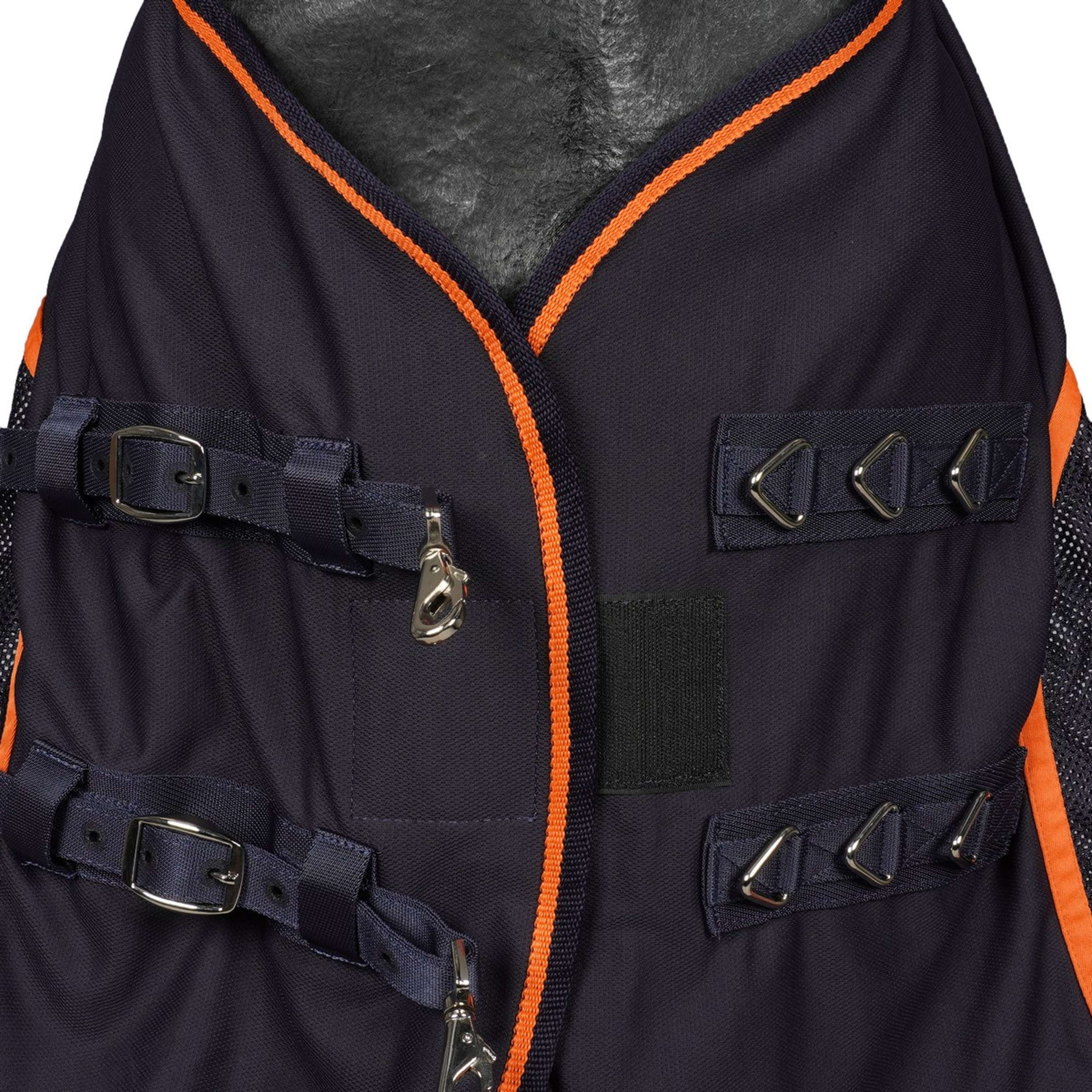 Waldhausen Cooler/Couverture Anti-Mouches Bleu nuit/orange - Image 5