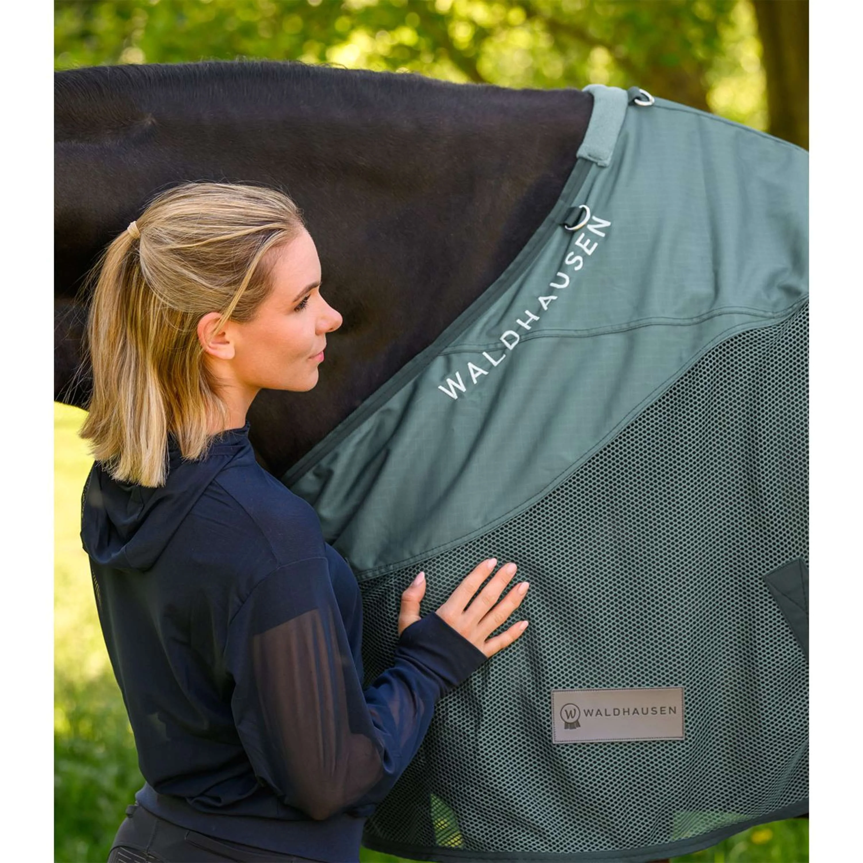 Waldhausen Couverture Anti-Mouches Comfort Dos Étanche Pine Green - Image 2