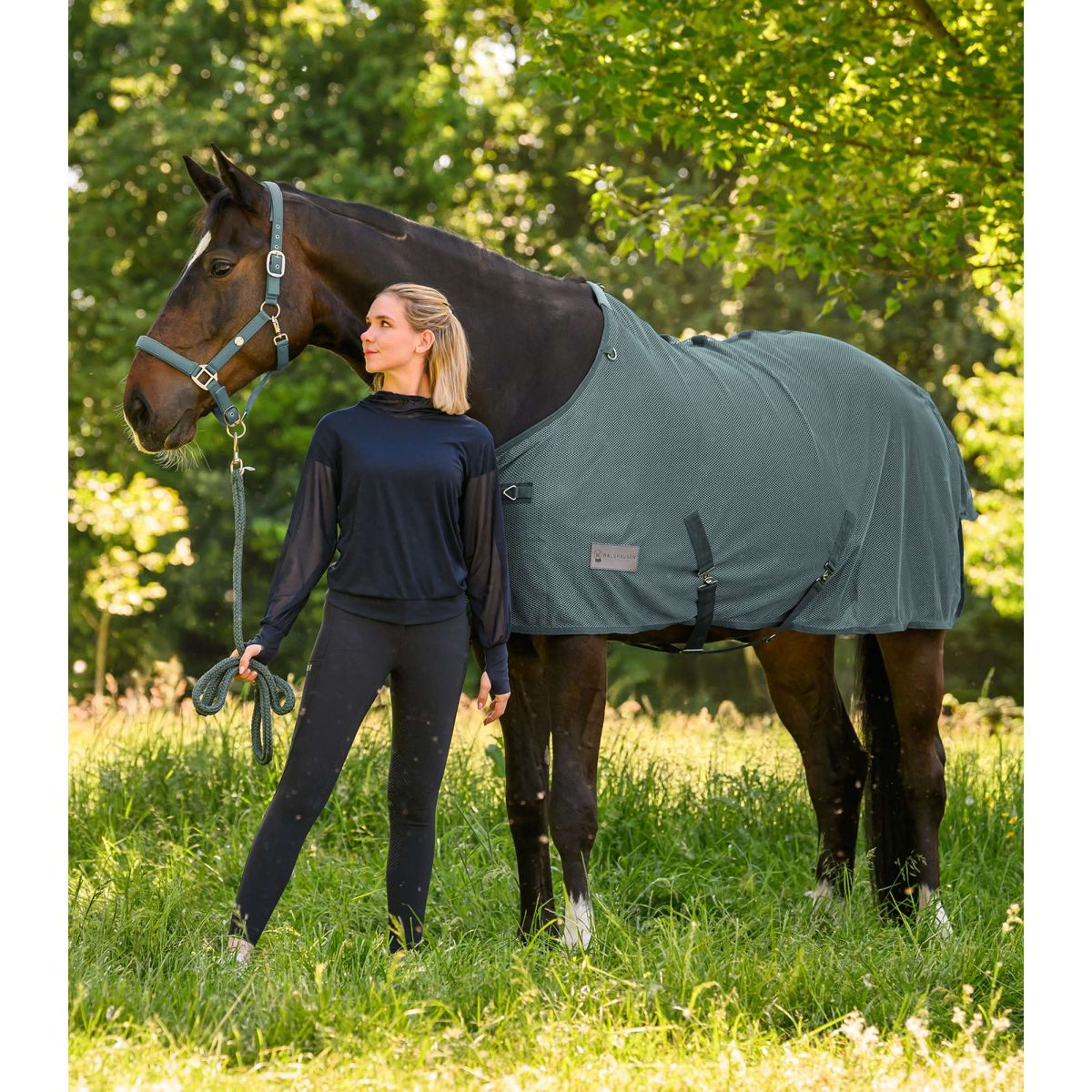 Waldhausen Couverture Anti-Mouches Comfort Sursangle Pine Green - Image 2