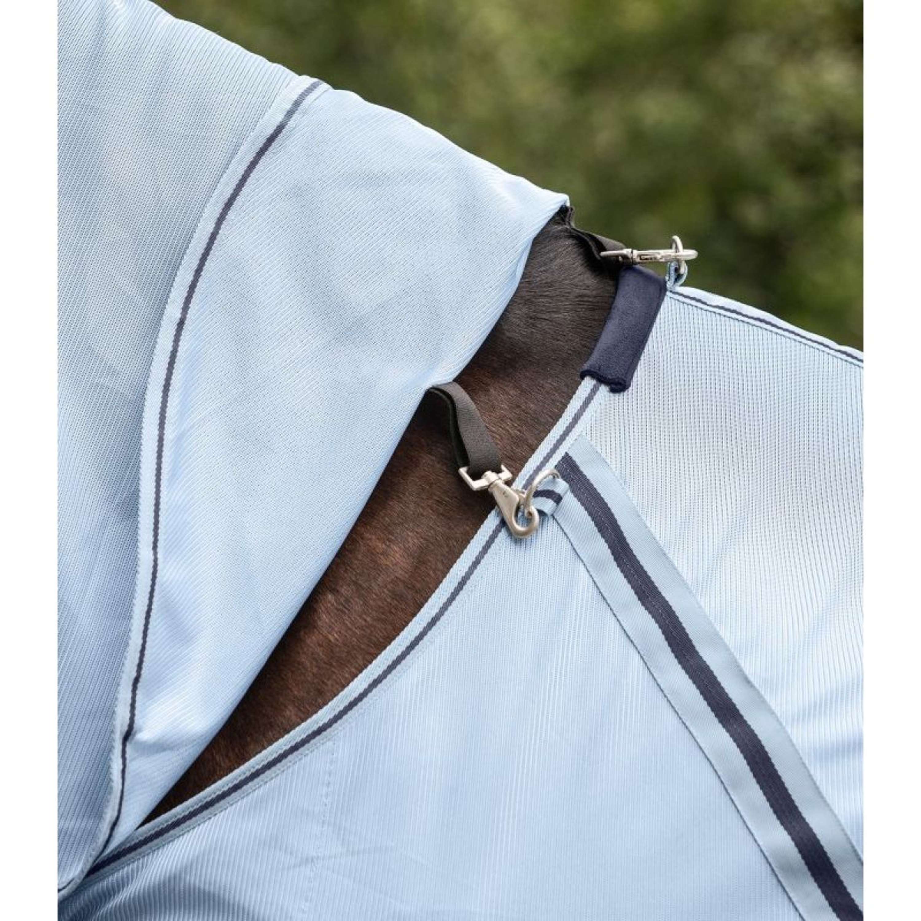 Waldhausen Couverture Anti-Mouches Protect avec Cou Indépendant Bleu clair/Bleu nuit - Image 3